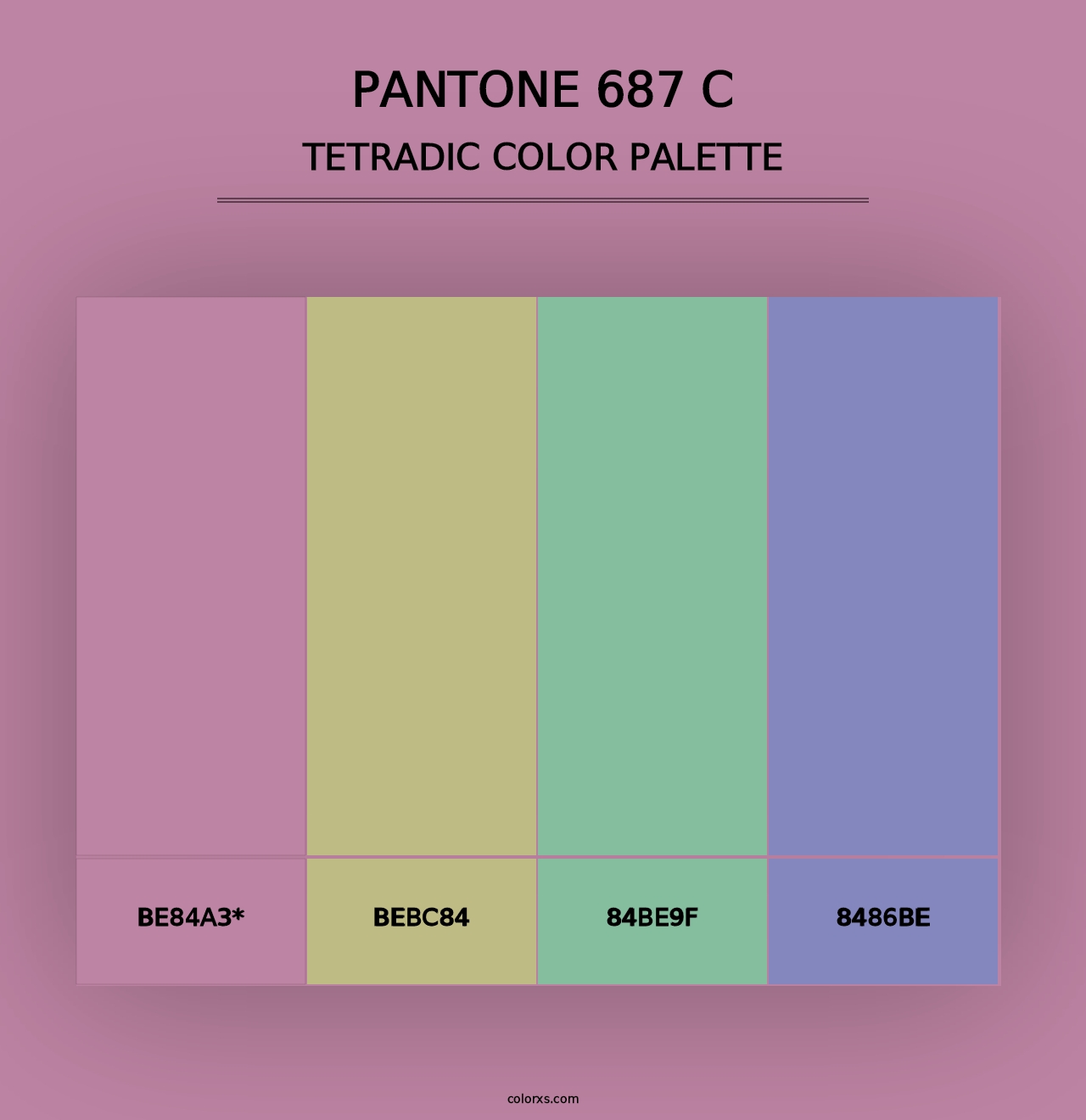 PANTONE 687 C - Tetradic Color Palette