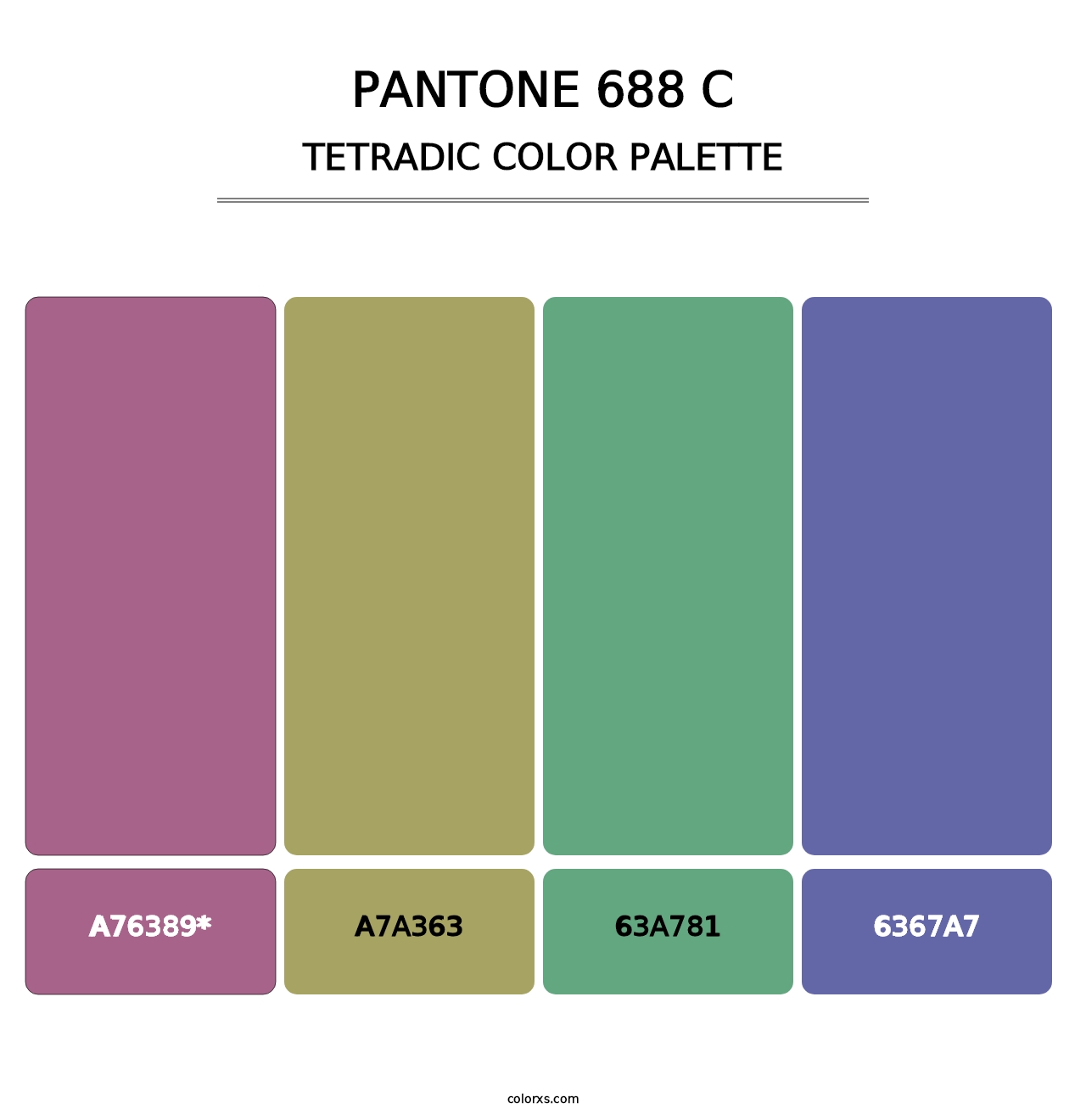 PANTONE 688 C - Tetradic Color Palette