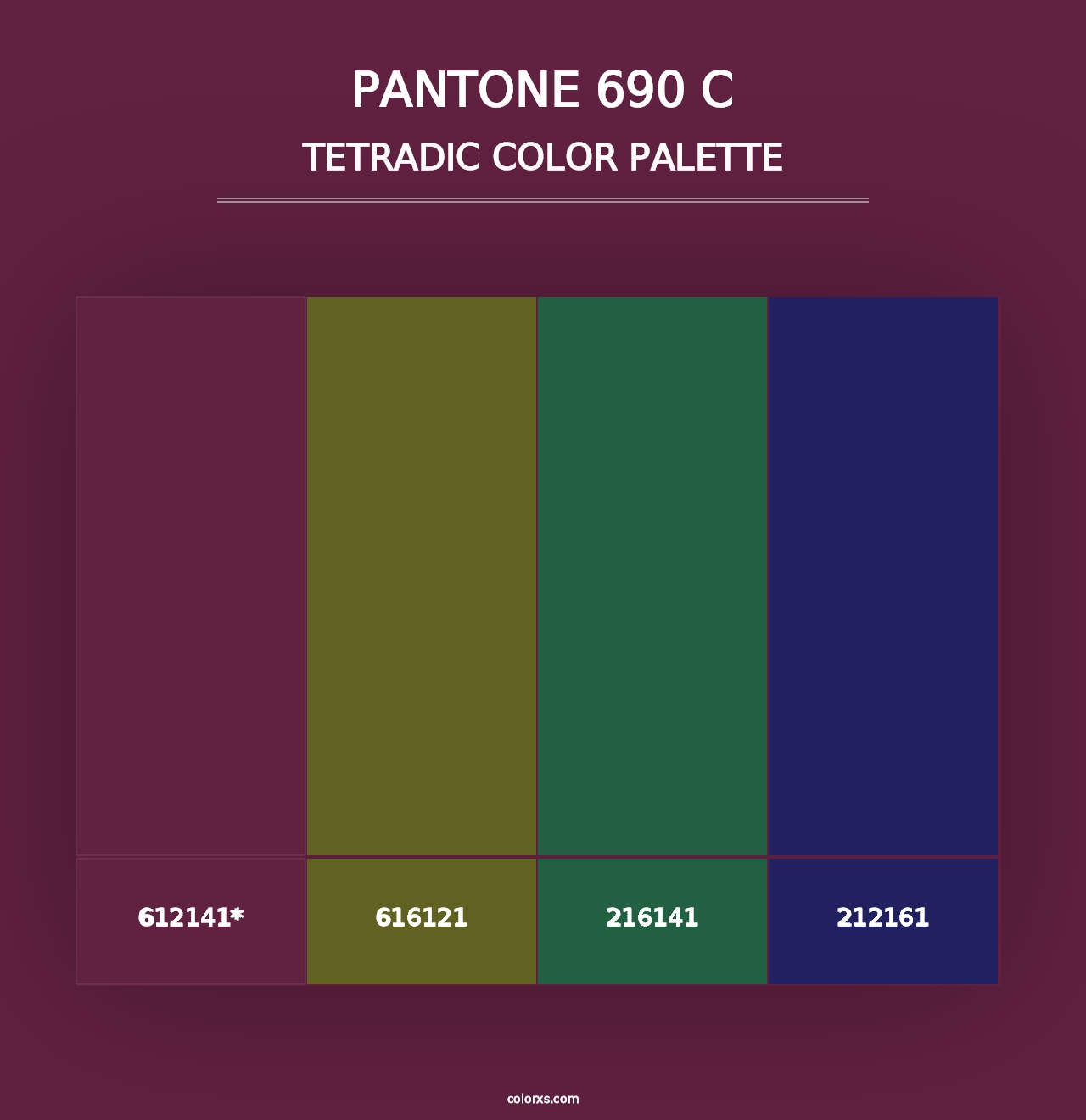 PANTONE 690 C - Tetradic Color Palette