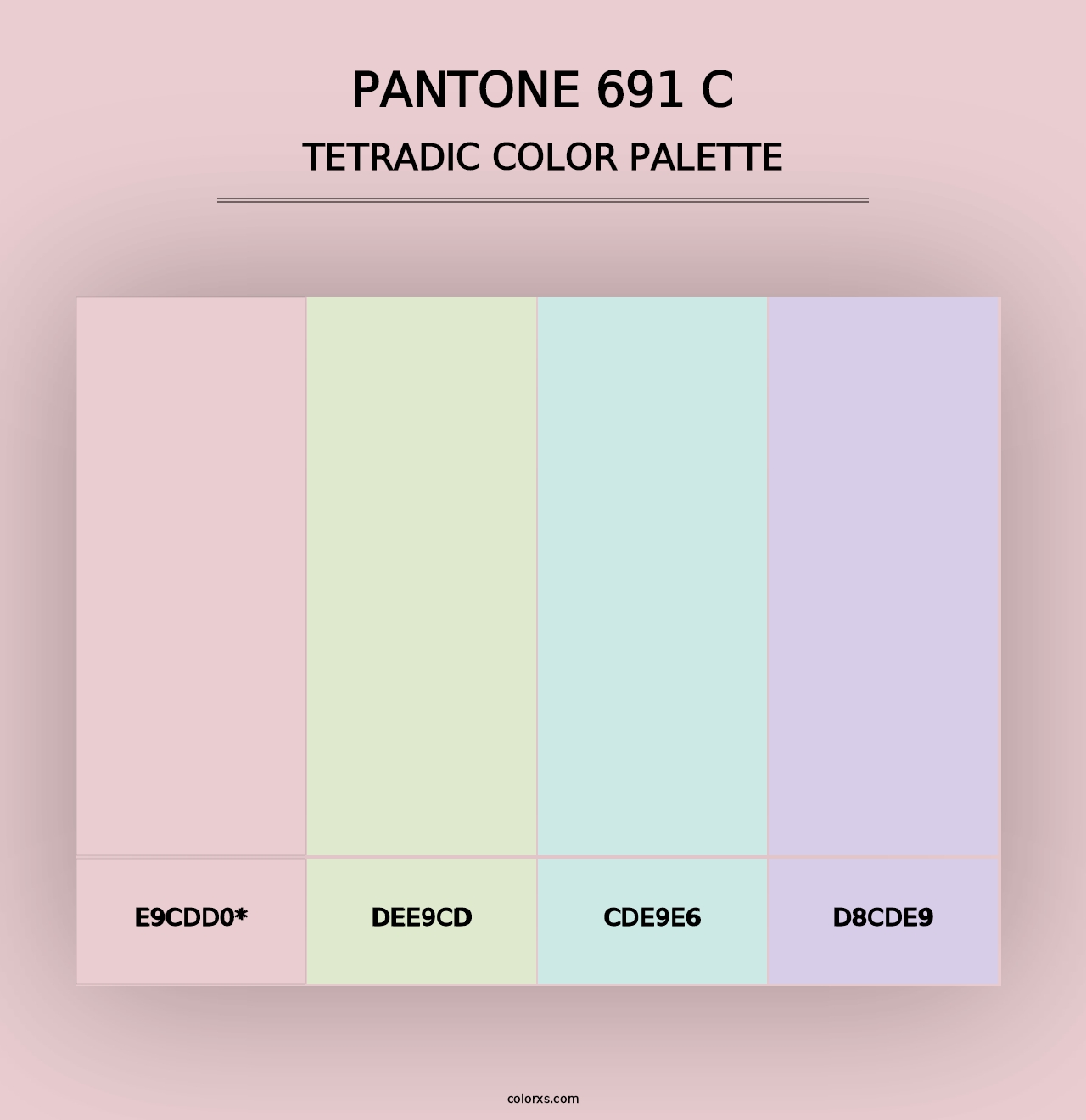 PANTONE 691 C - Tetradic Color Palette