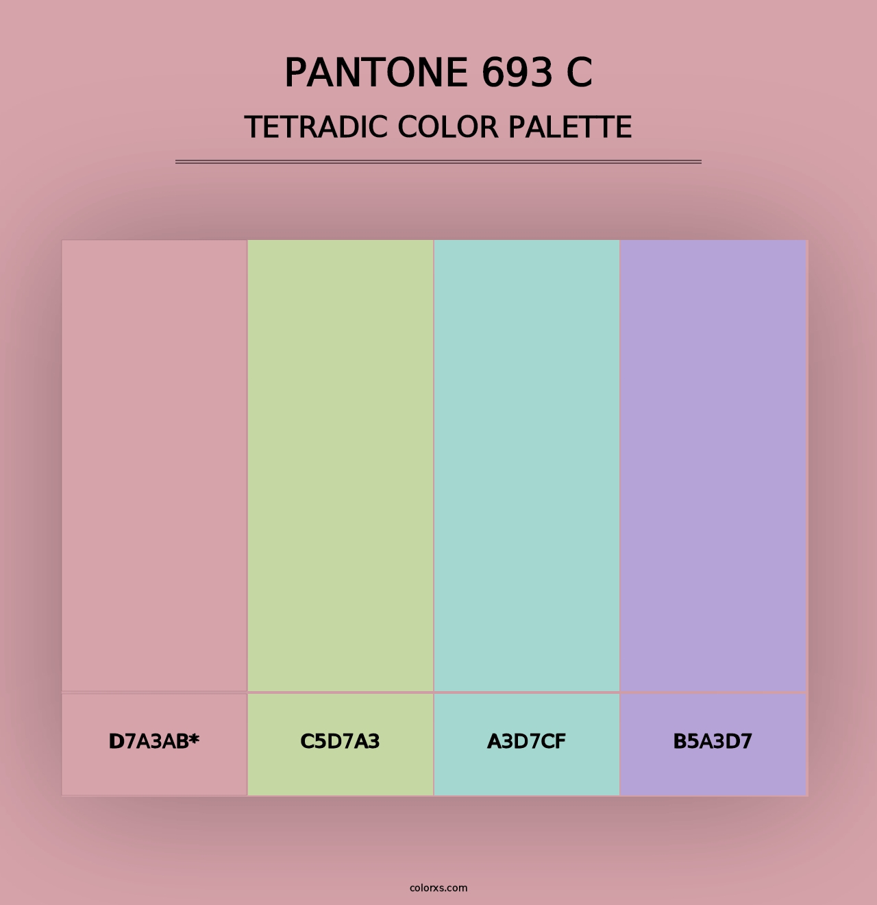 PANTONE 693 C - Tetradic Color Palette