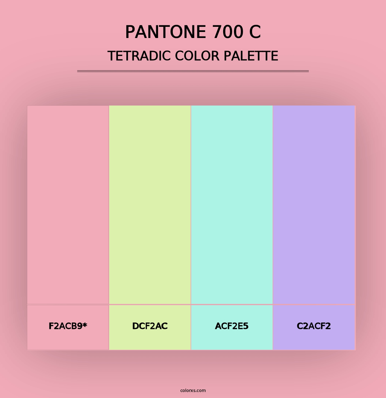 PANTONE 700 C - Tetradic Color Palette