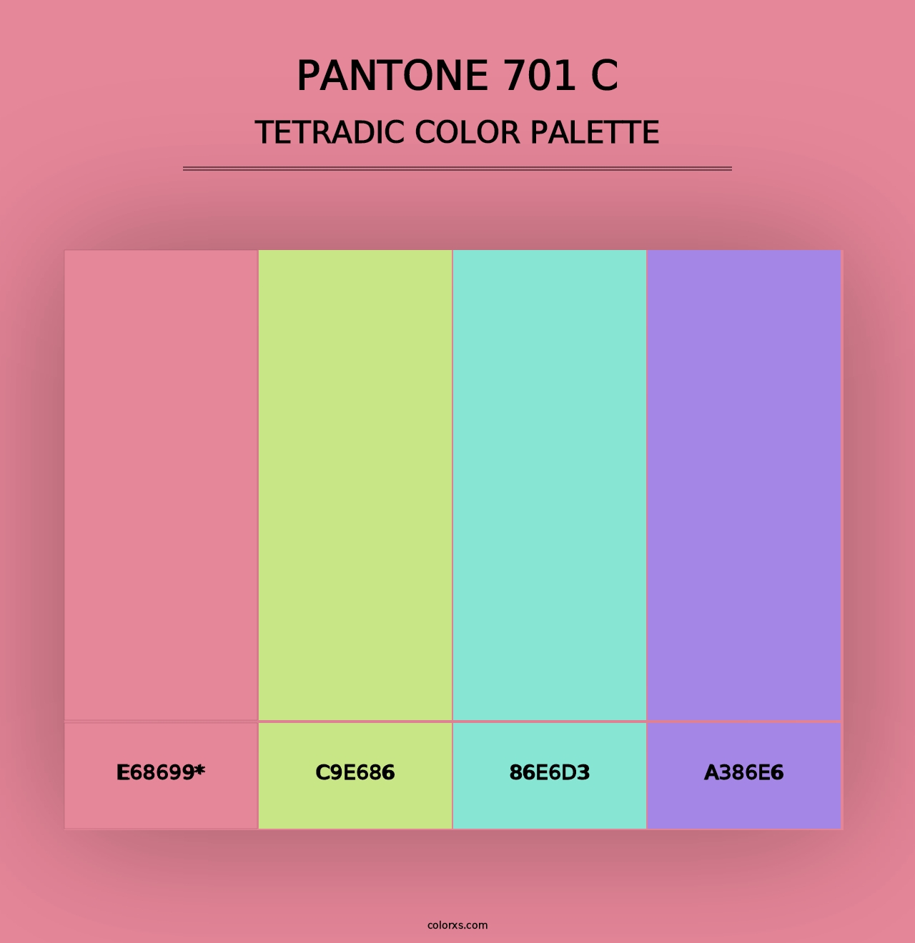 PANTONE 701 C - Tetradic Color Palette