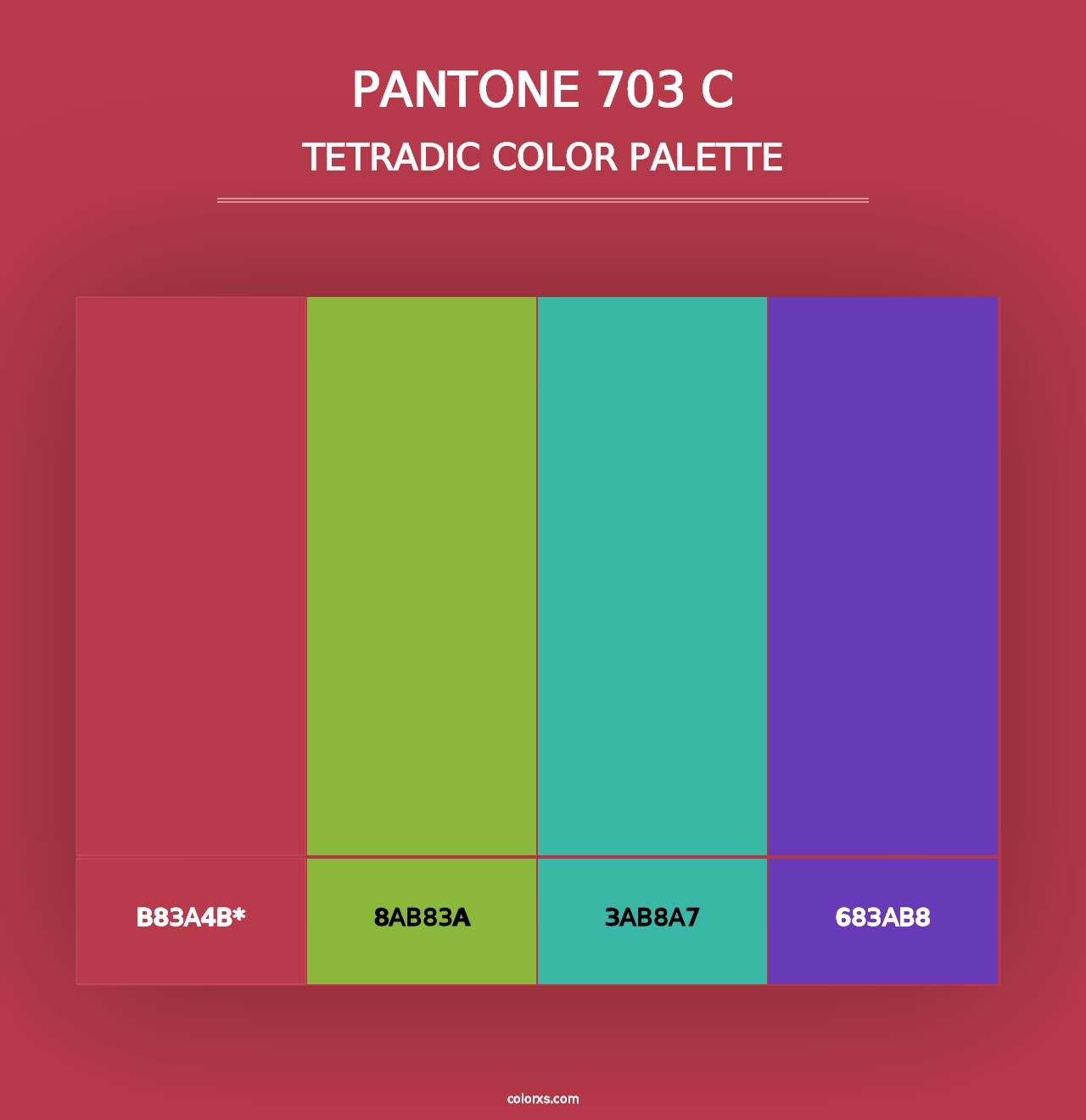 PANTONE 703 C - Tetradic Color Palette