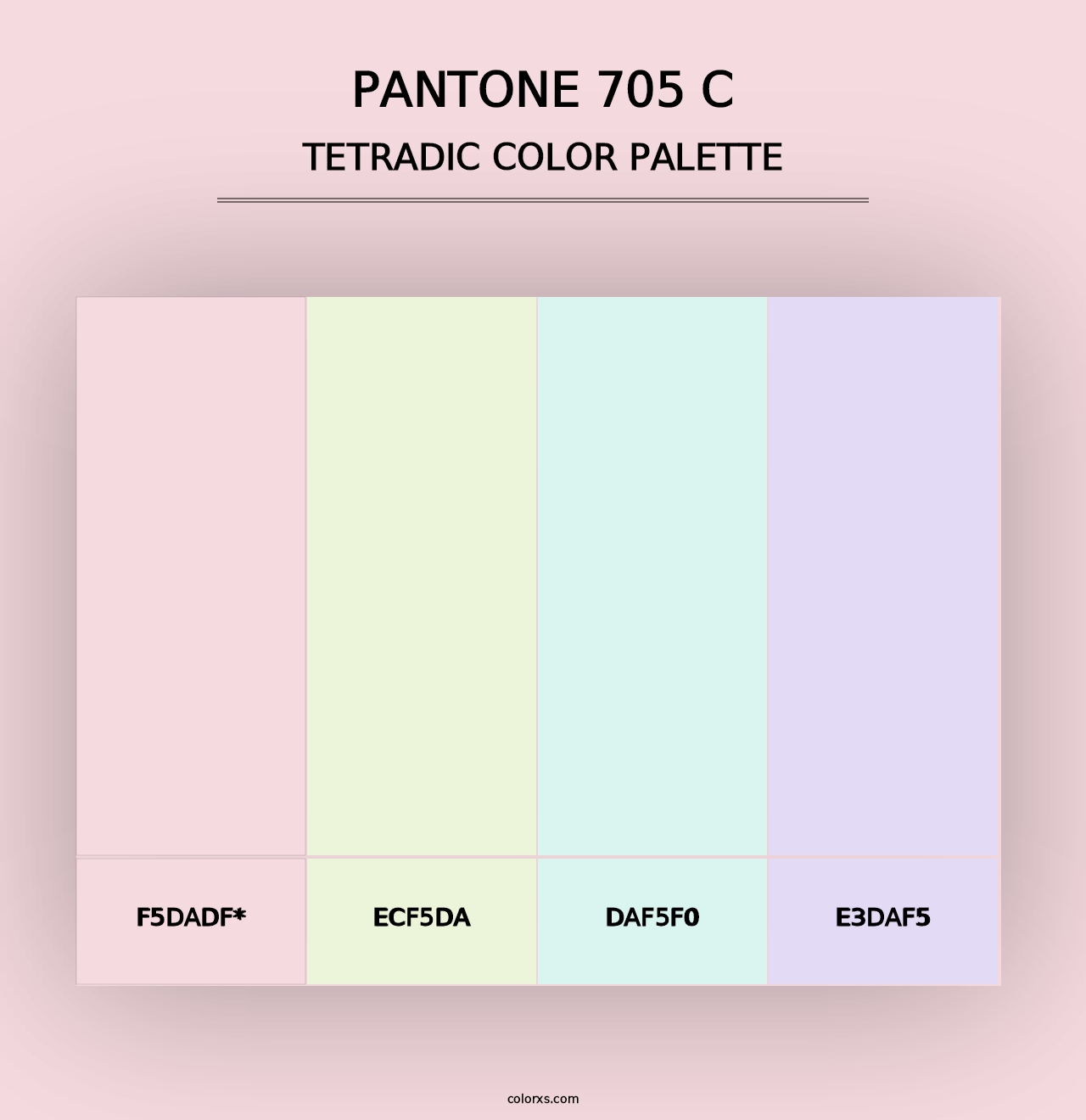 PANTONE 705 C - Tetradic Color Palette