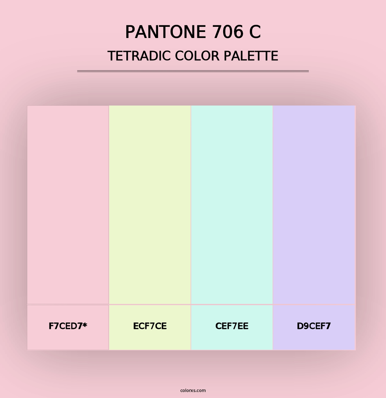 PANTONE 706 C - Tetradic Color Palette