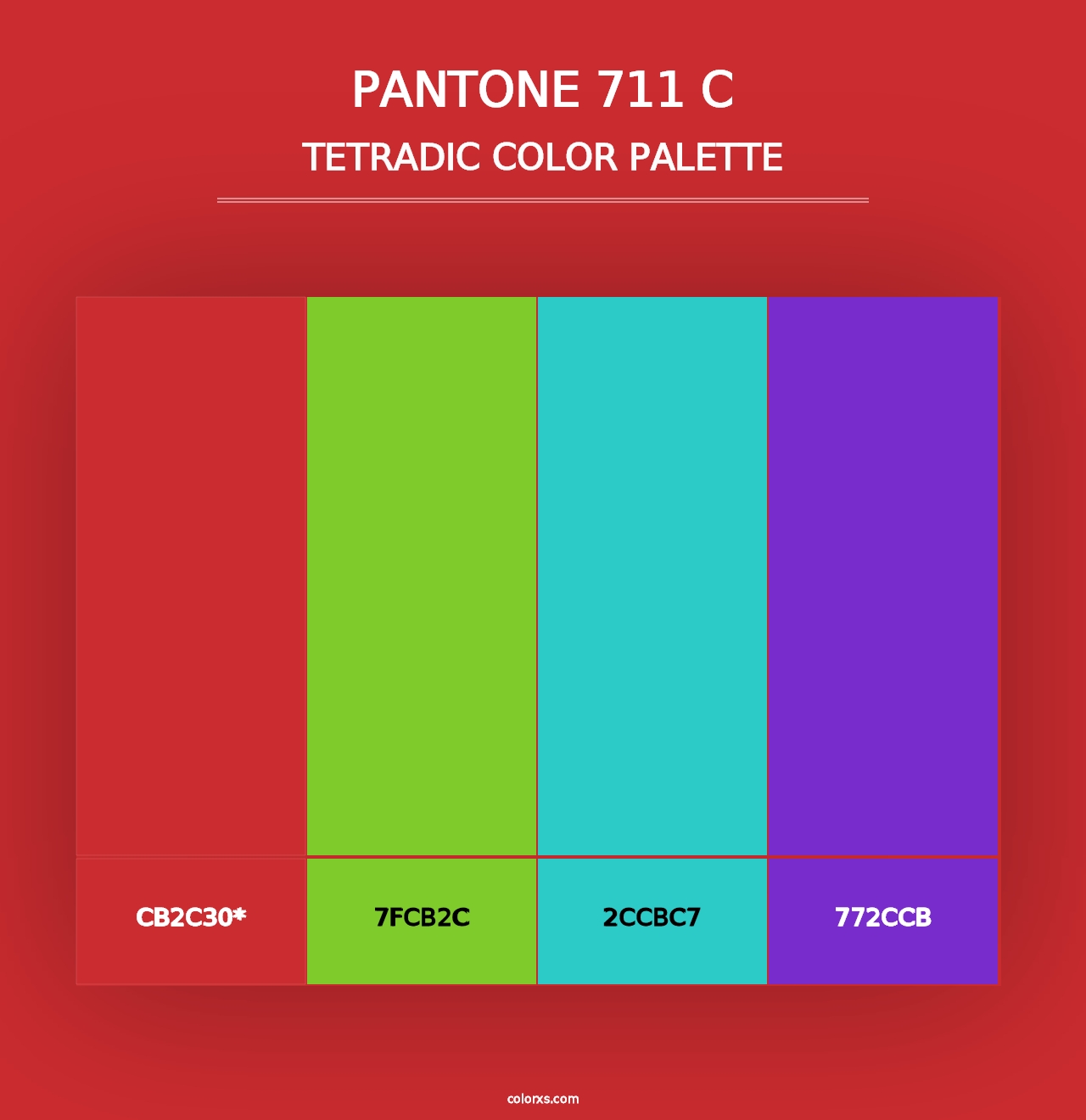 PANTONE 711 C - Tetradic Color Palette