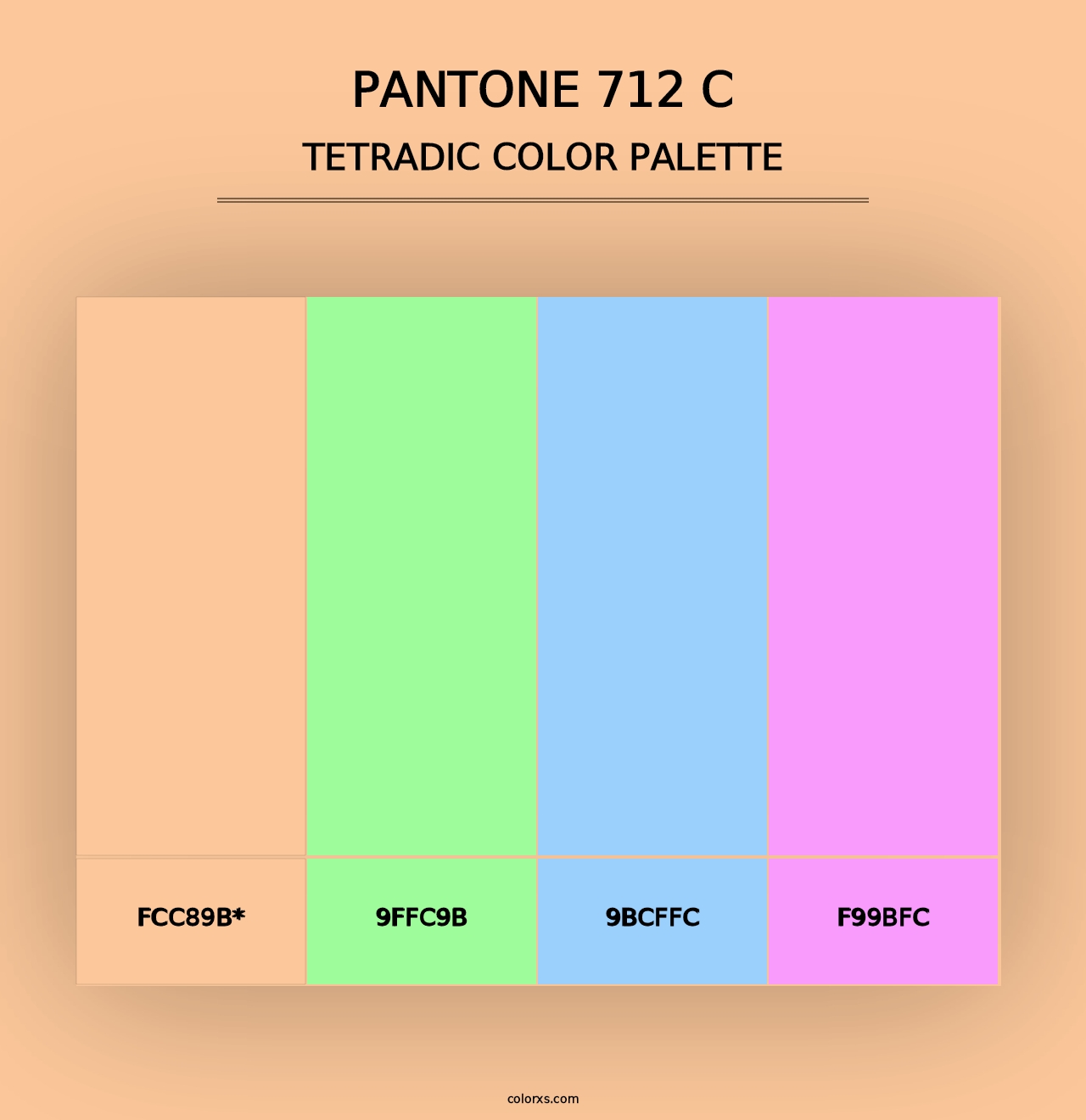 PANTONE 712 C - Tetradic Color Palette