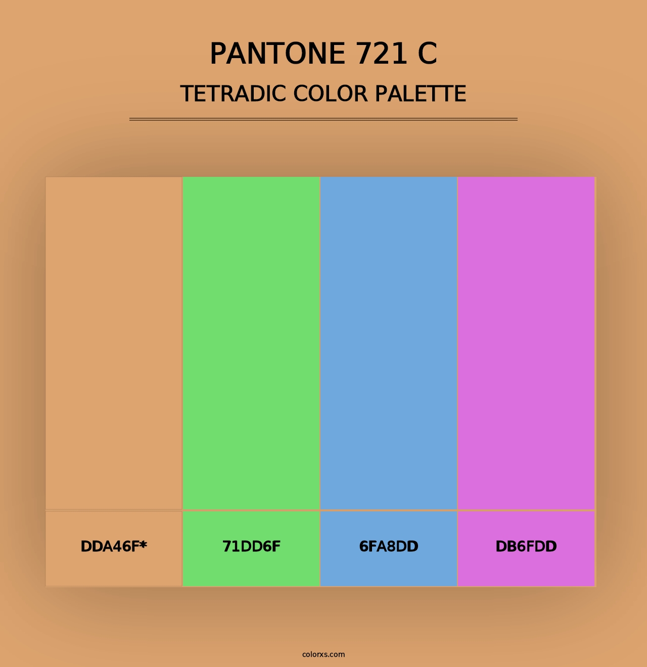 PANTONE 721 C - Tetradic Color Palette