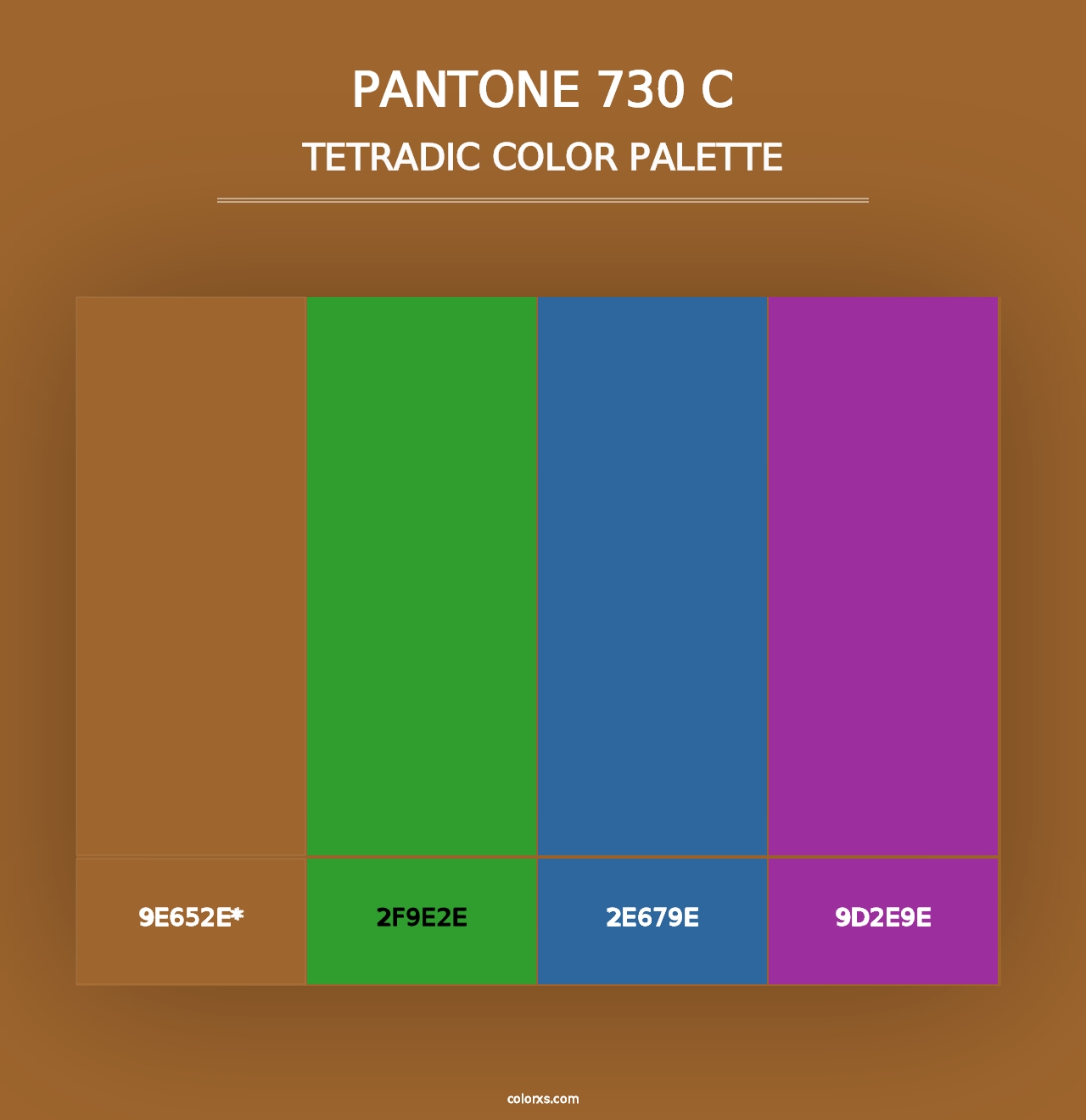 PANTONE 730 C - Tetradic Color Palette