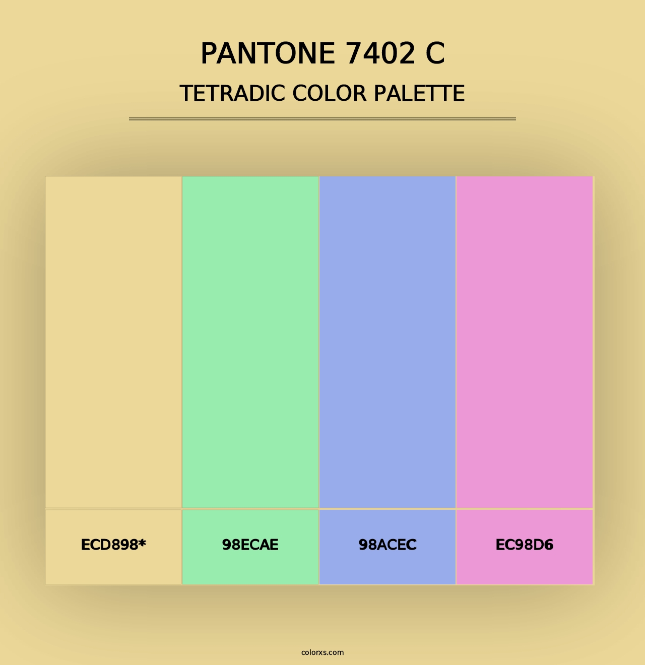 PANTONE 7402 C - Tetradic Color Palette