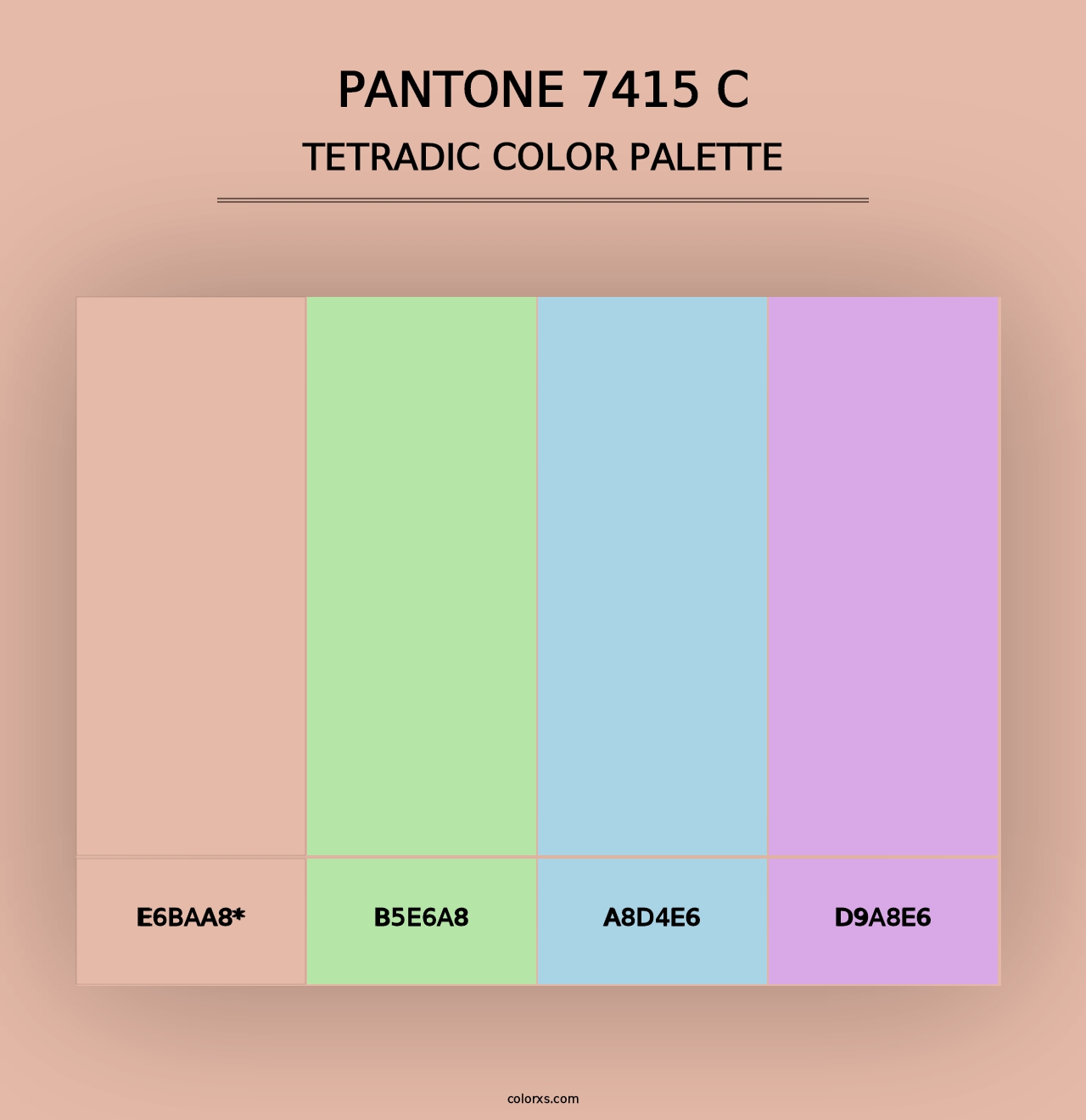 PANTONE 7415 C - Tetradic Color Palette