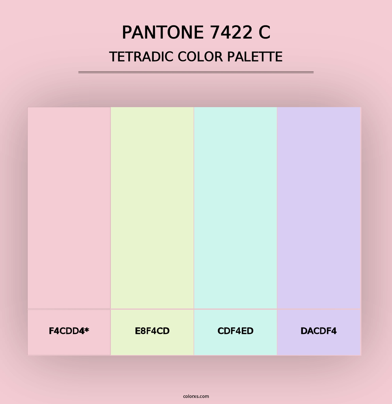 PANTONE 7422 C - Tetradic Color Palette