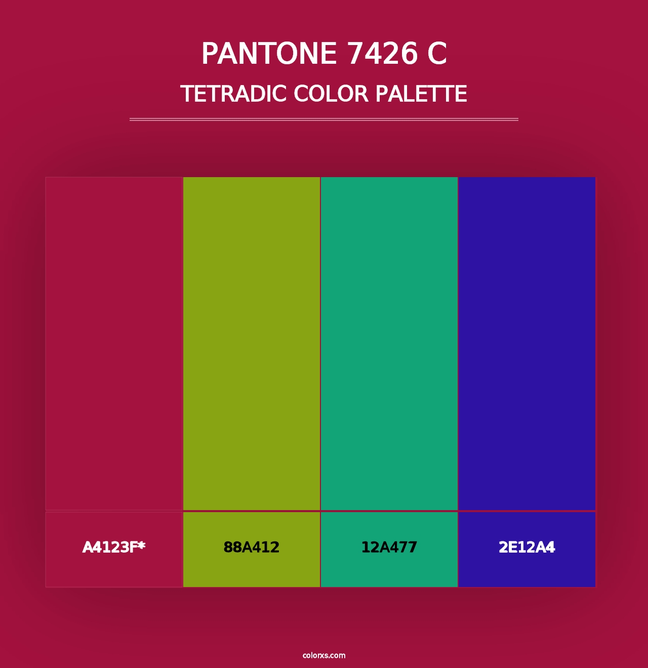 PANTONE 7426 C - Tetradic Color Palette