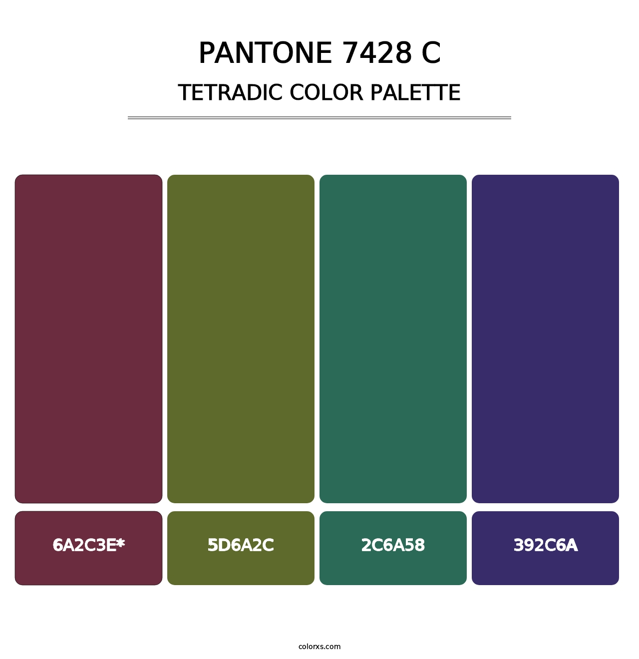 PANTONE 7428 C - Tetradic Color Palette