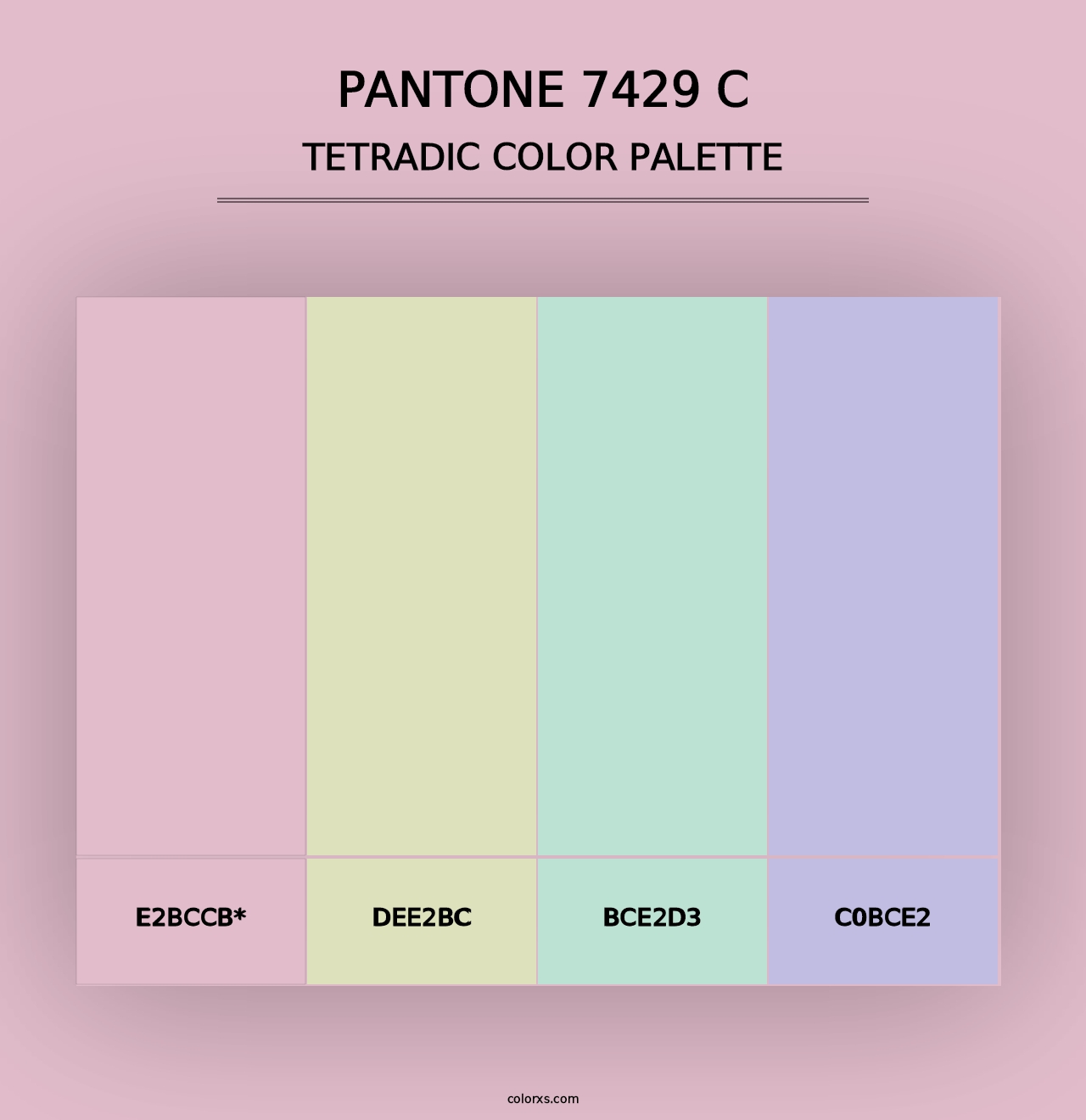 PANTONE 7429 C - Tetradic Color Palette