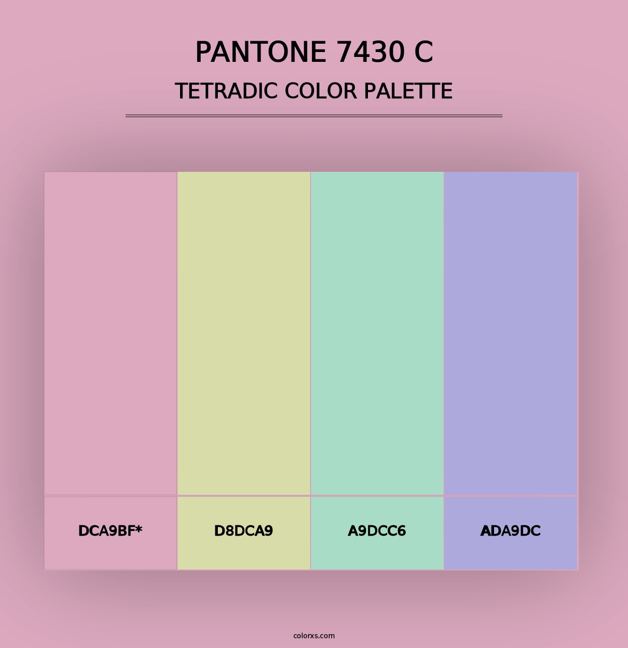 PANTONE 7430 C - Tetradic Color Palette