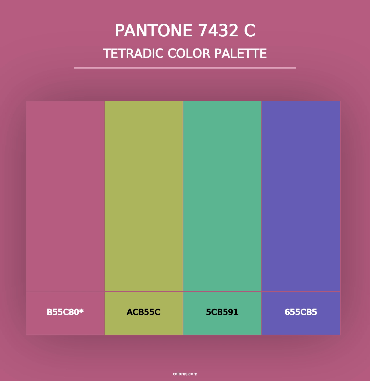 PANTONE 7432 C - Tetradic Color Palette