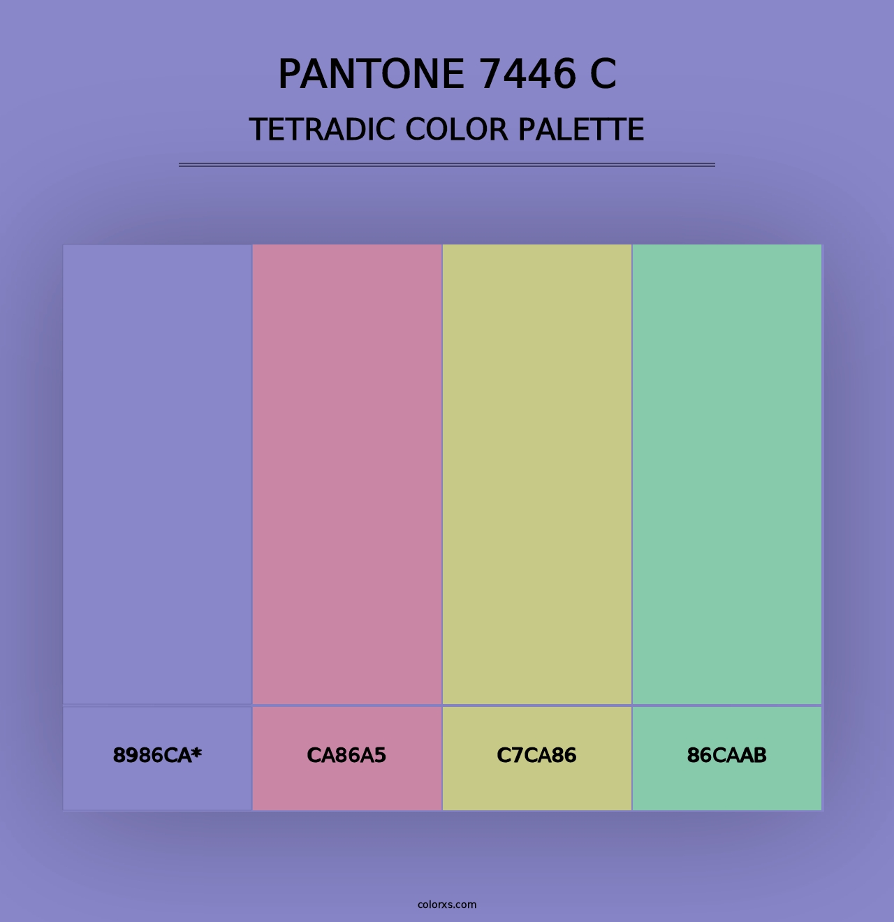 PANTONE 7446 C - Tetradic Color Palette