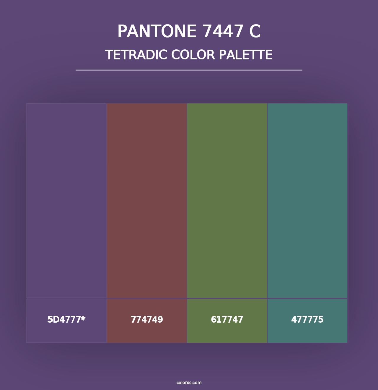 PANTONE 7447 C - Tetradic Color Palette