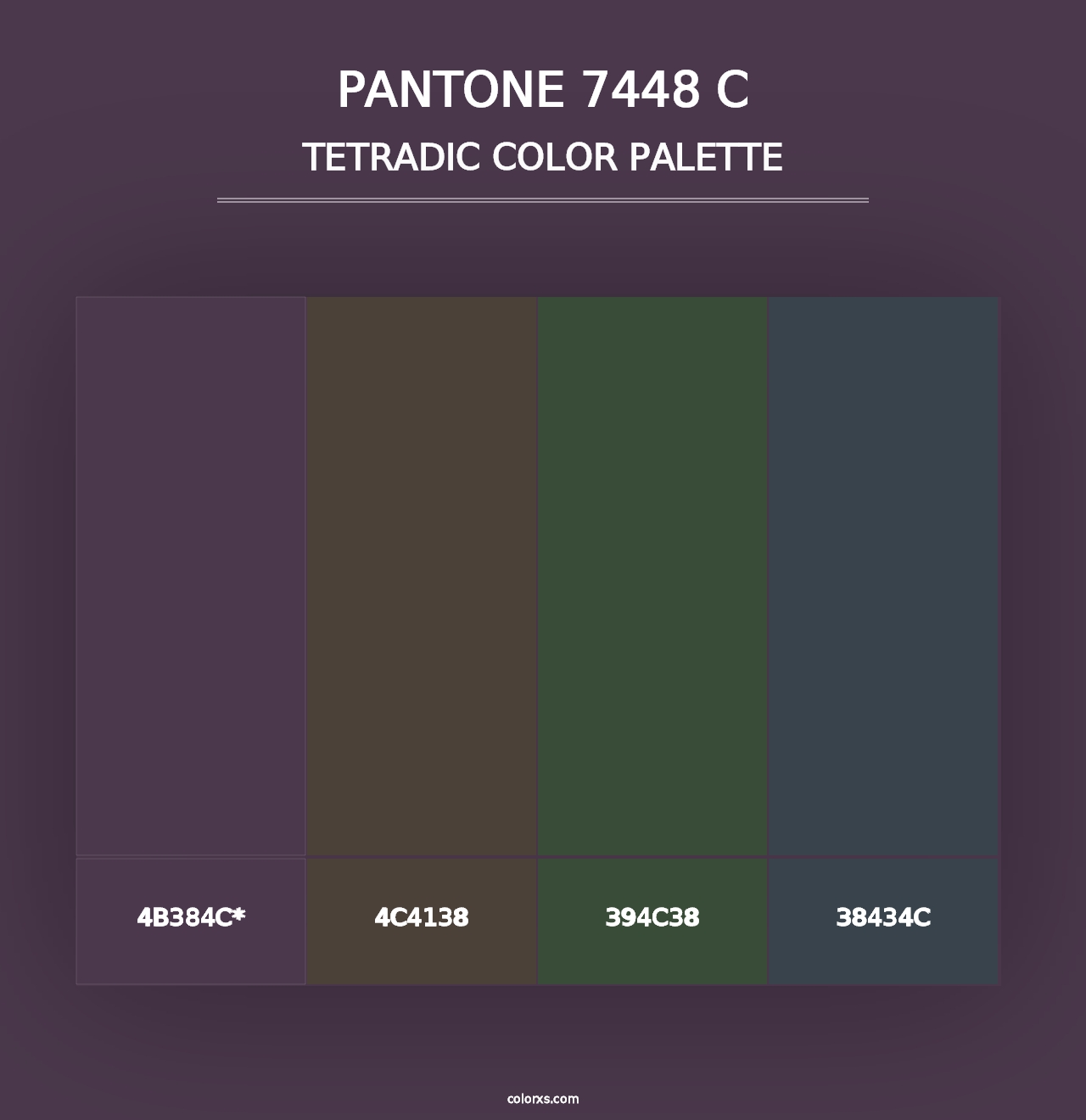 PANTONE 7448 C - Tetradic Color Palette