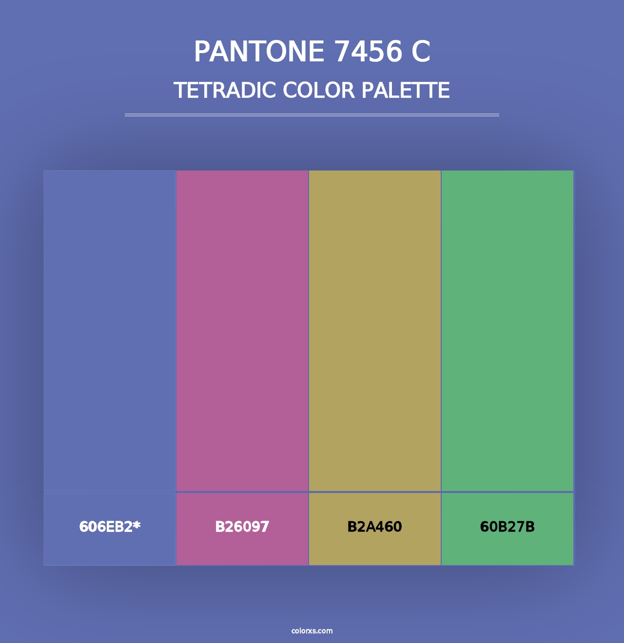 PANTONE 7456 C - Tetradic Color Palette