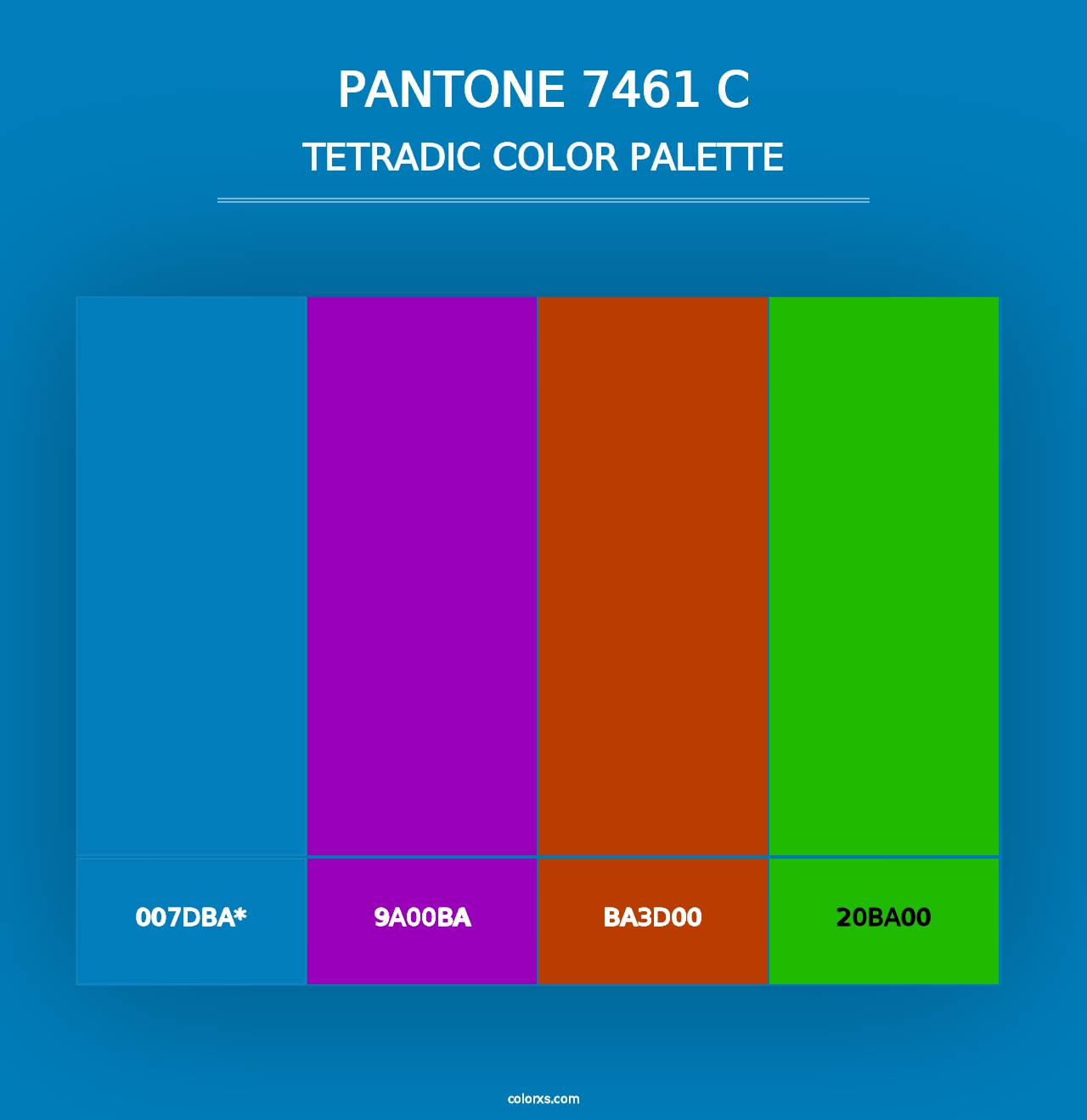 PANTONE 7461 C - Tetradic Color Palette