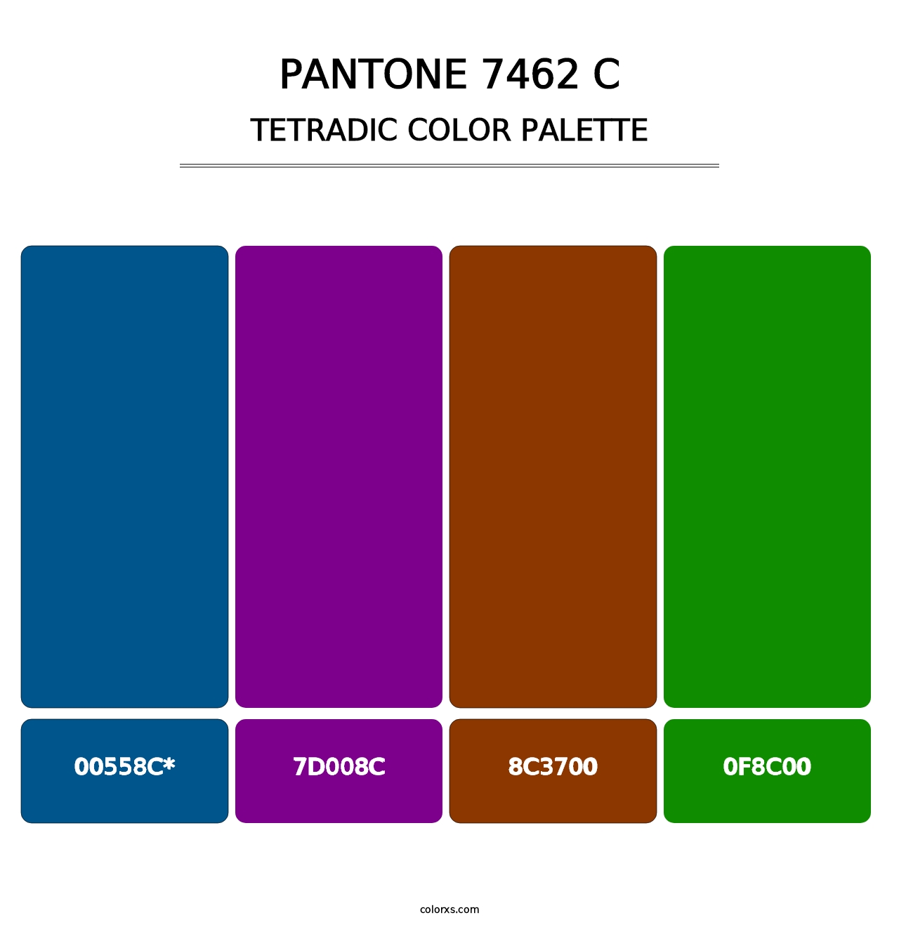 PANTONE 7462 C - Tetradic Color Palette