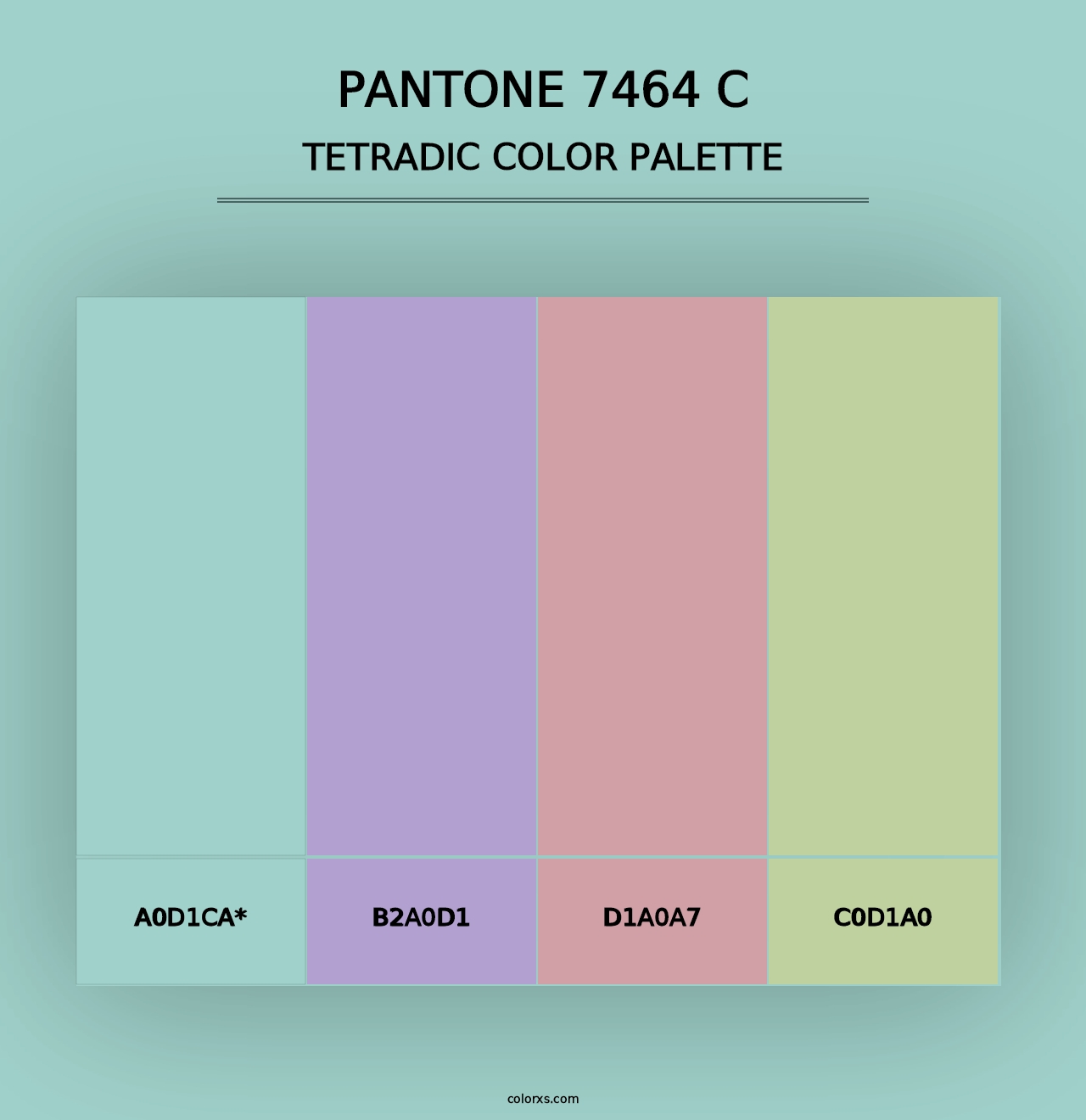 PANTONE 7464 C - Tetradic Color Palette