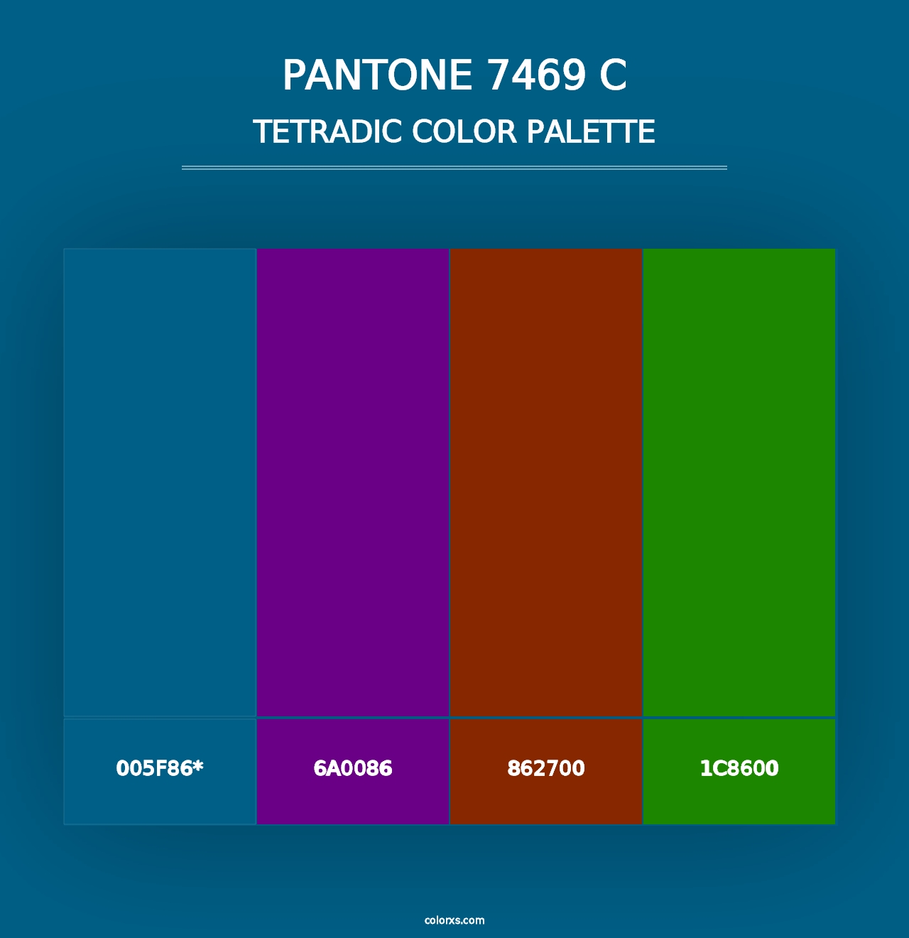 PANTONE 7469 C - Tetradic Color Palette