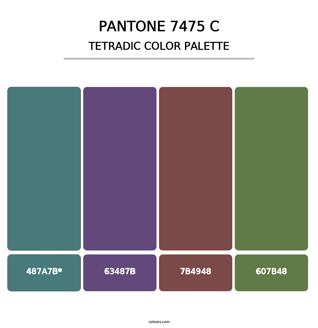 PANTONE 7475 C - Tetradic Color Palette