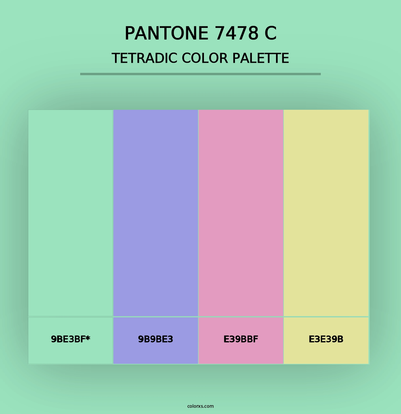 PANTONE 7478 C - Tetradic Color Palette