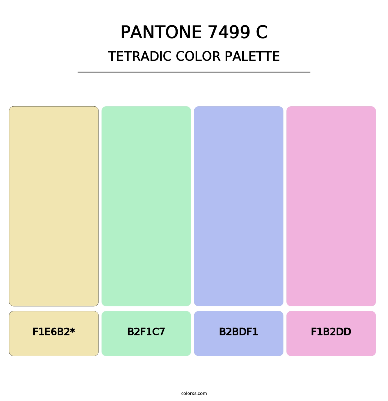 PANTONE 7499 C - Tetradic Color Palette