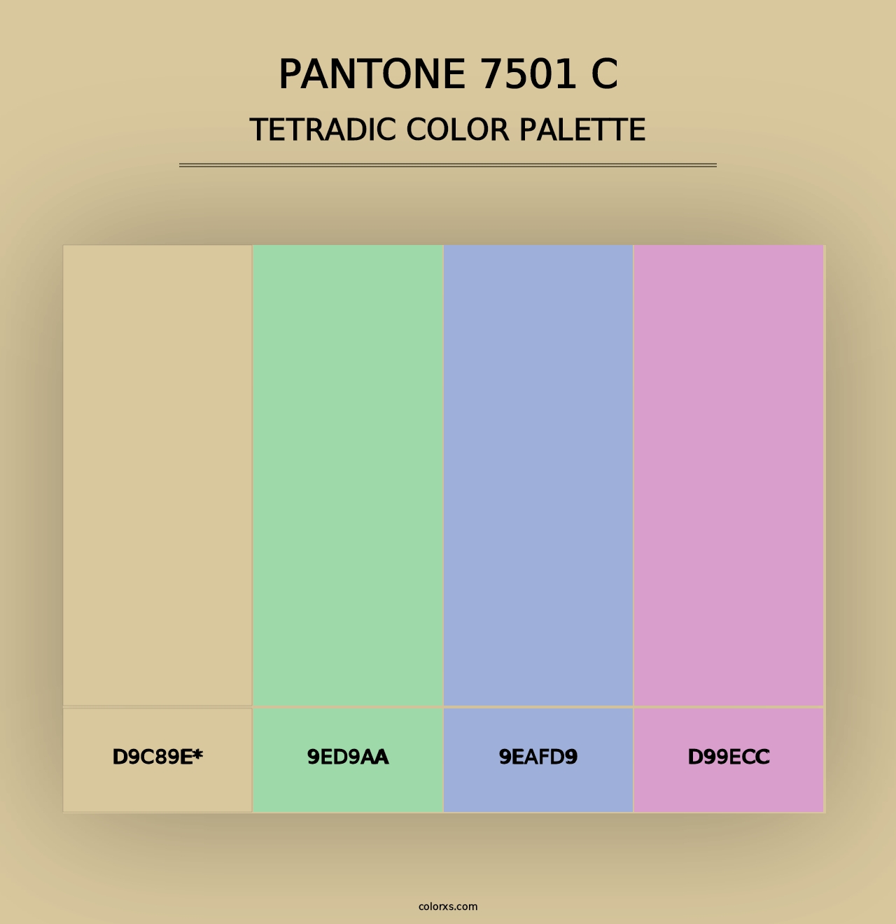 PANTONE 7501 C - Tetradic Color Palette