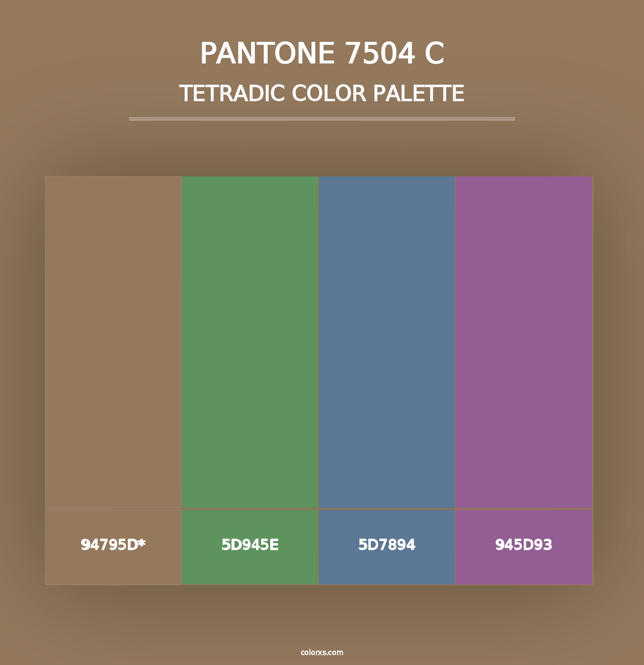 PANTONE 7504 C - Tetradic Color Palette