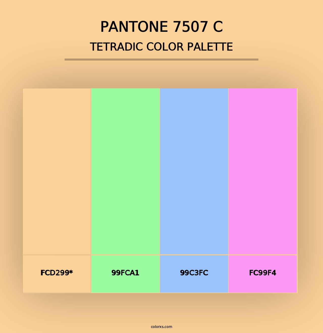 PANTONE 7507 C - Tetradic Color Palette