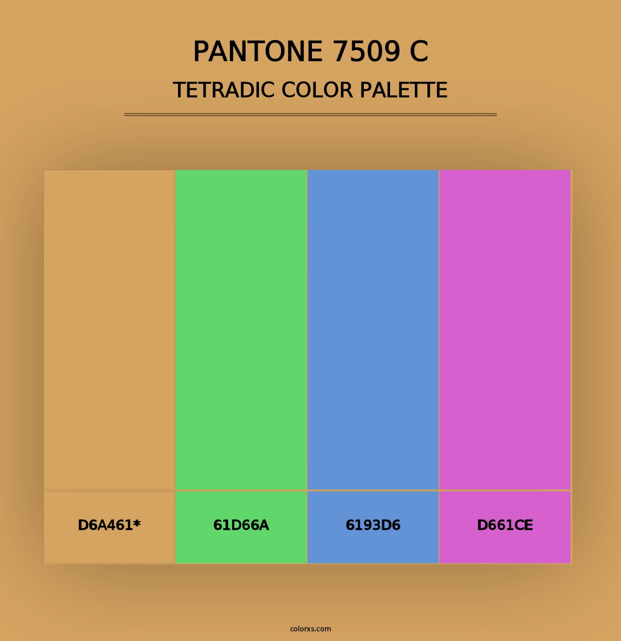 PANTONE 7509 C - Tetradic Color Palette