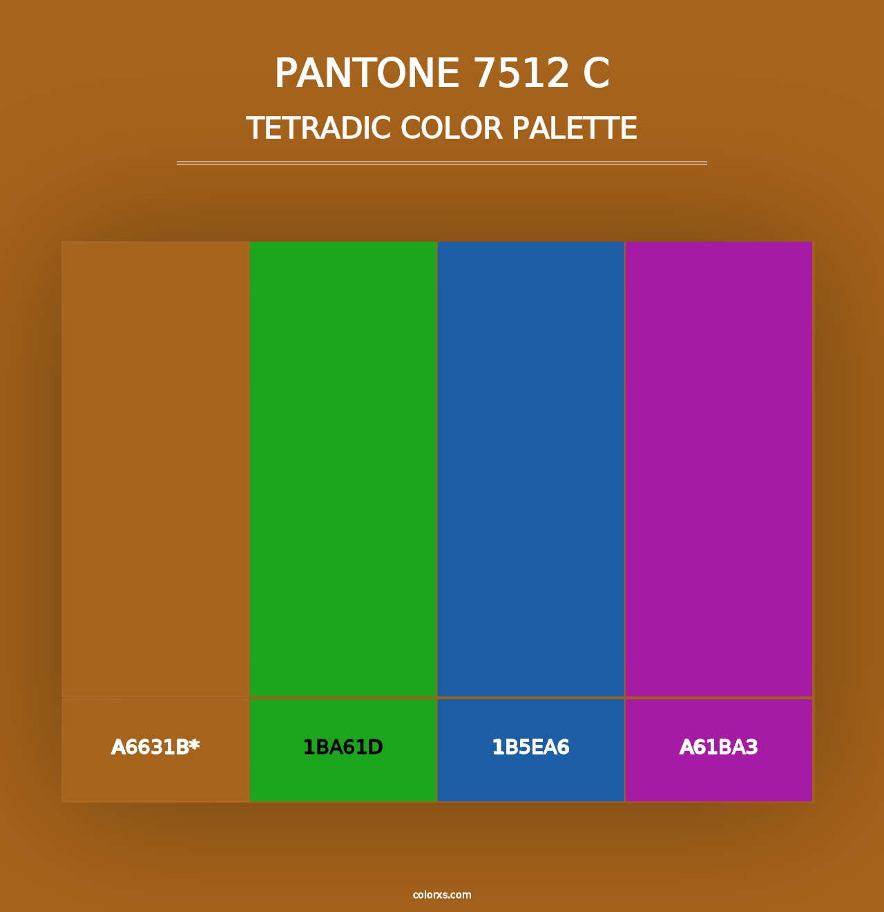 PANTONE 7512 C - Tetradic Color Palette