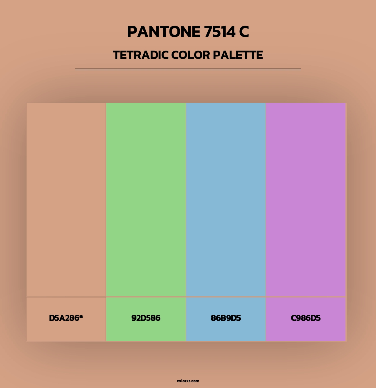 PANTONE 7514 C - Tetradic Color Palette