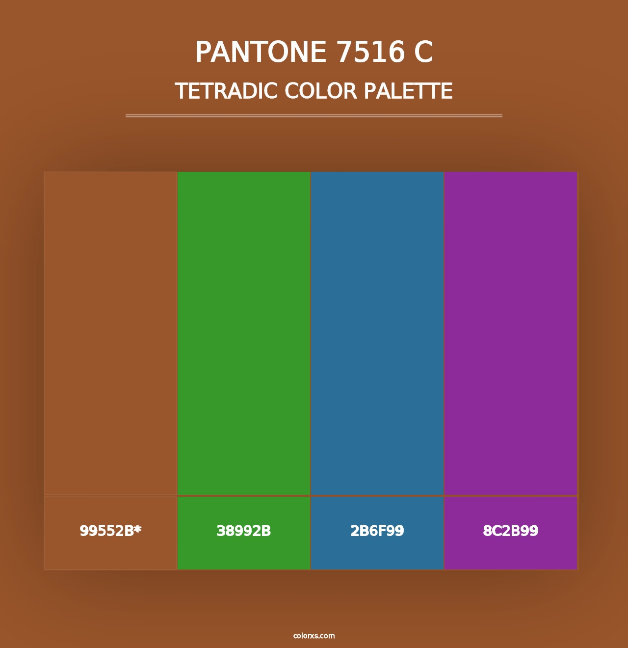 PANTONE 7516 C - Tetradic Color Palette