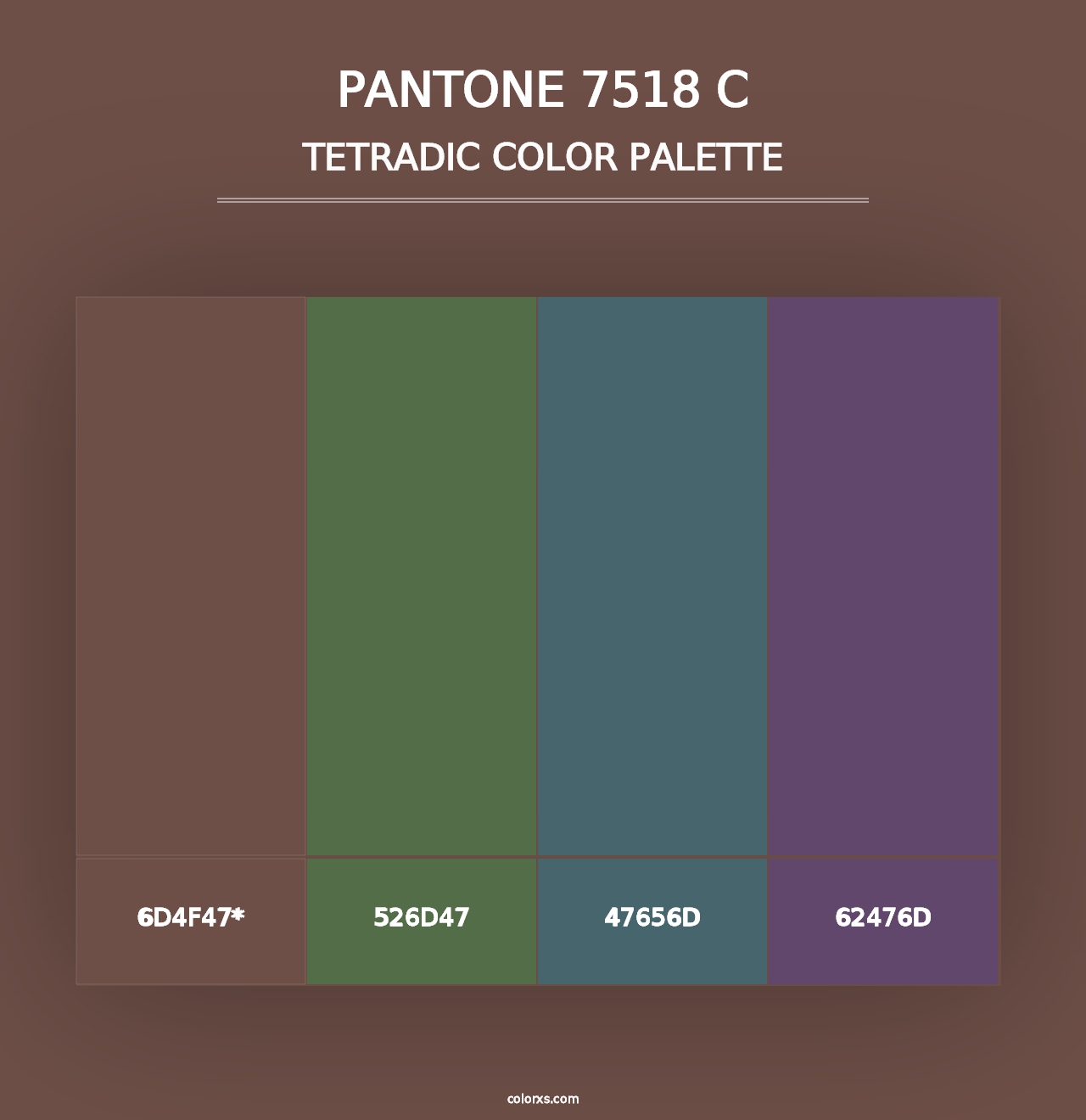 PANTONE 7518 C - Tetradic Color Palette