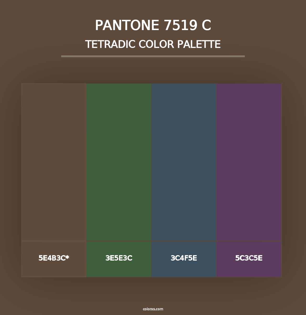 PANTONE 7519 C - Tetradic Color Palette