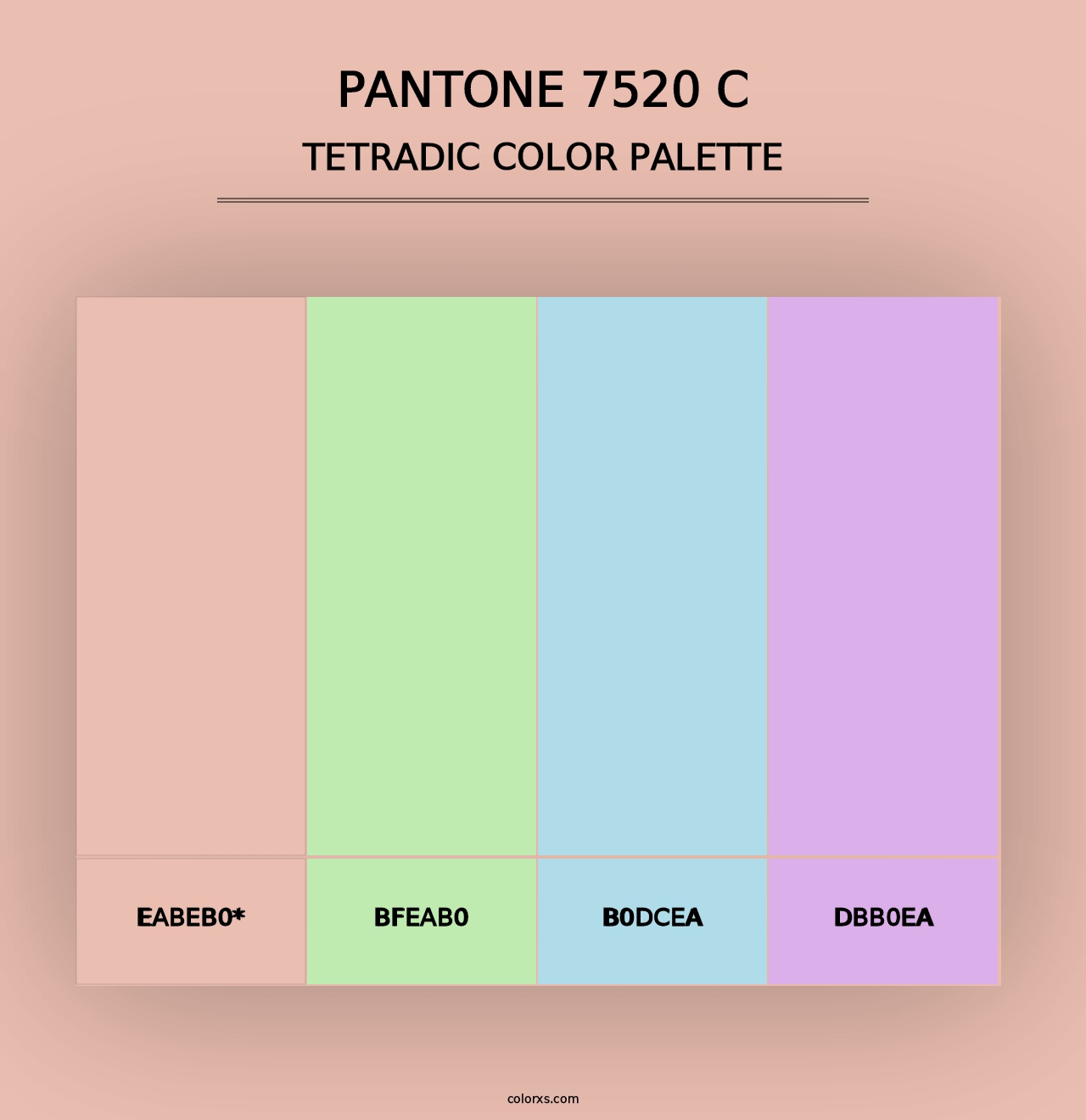 PANTONE 7520 C - Tetradic Color Palette