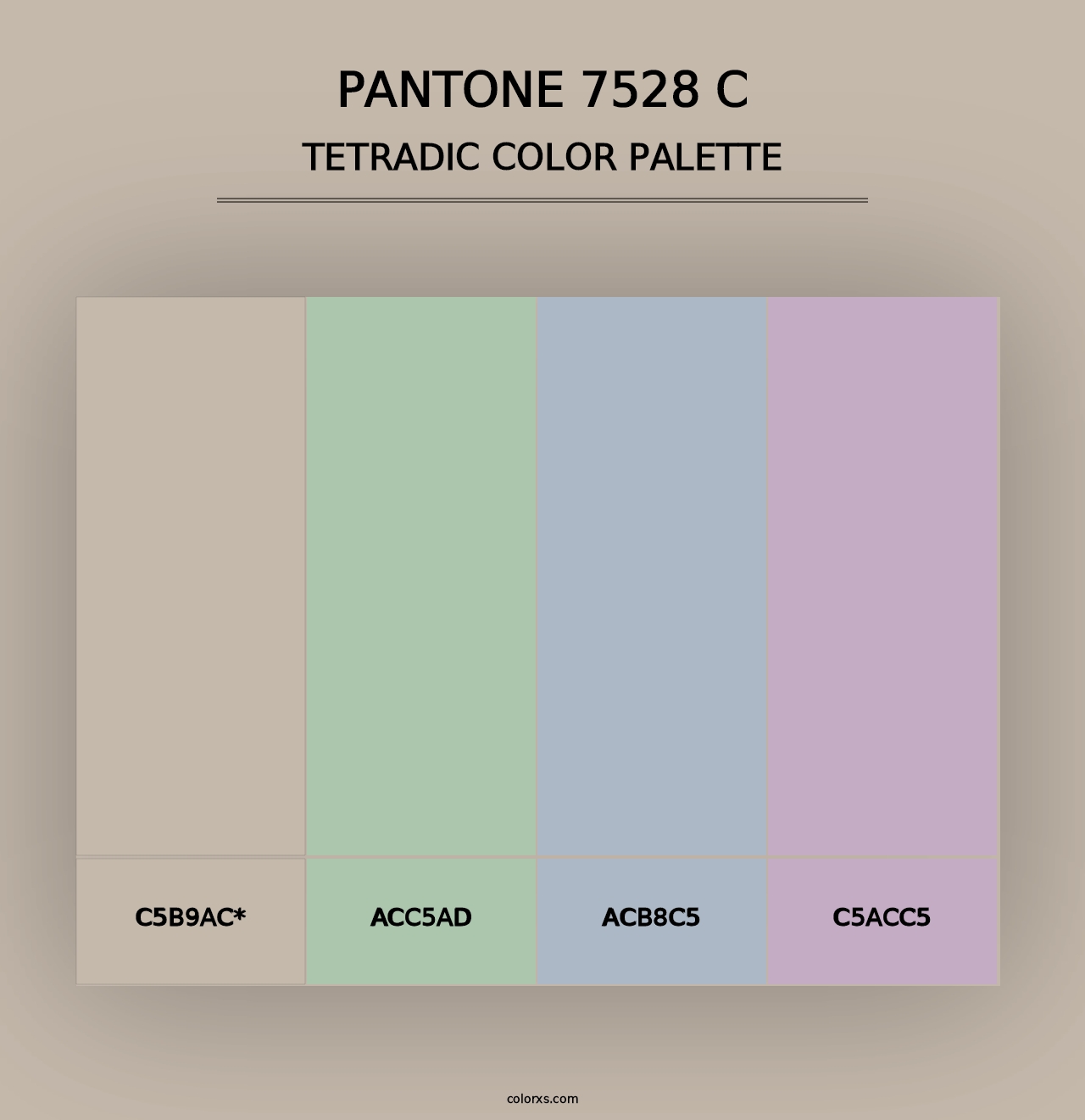 PANTONE 7528 C - Tetradic Color Palette