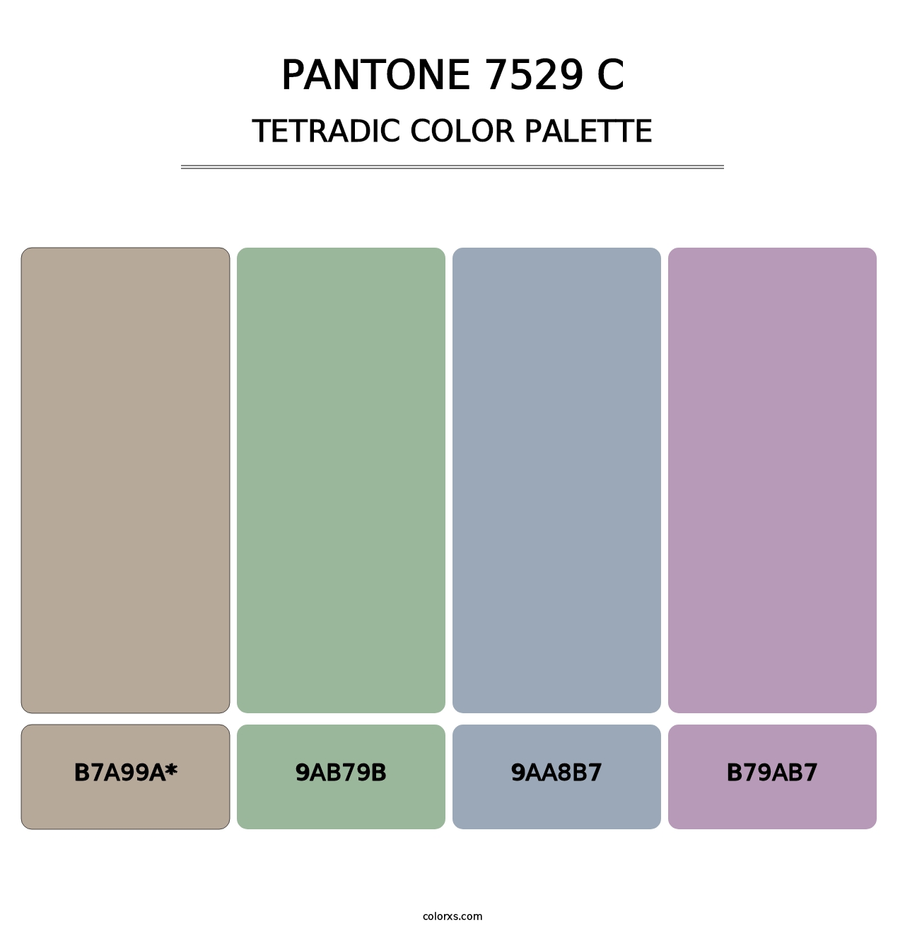 PANTONE 7529 C - Tetradic Color Palette