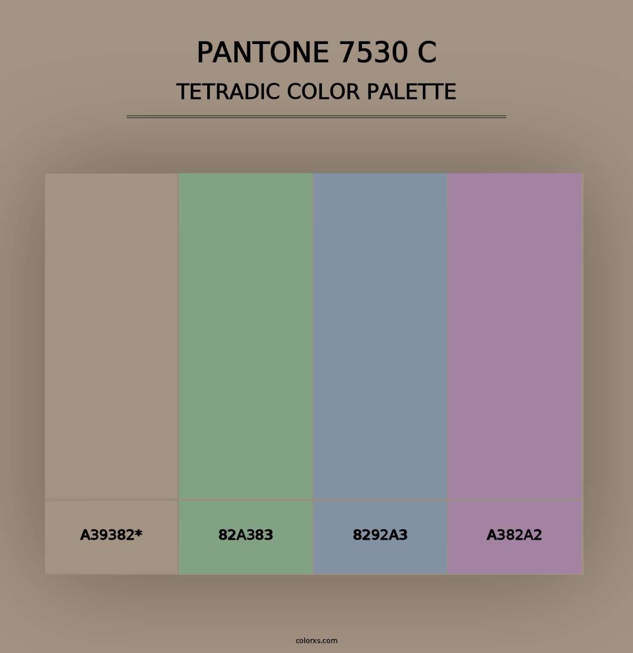 PANTONE 7530 C - Tetradic Color Palette