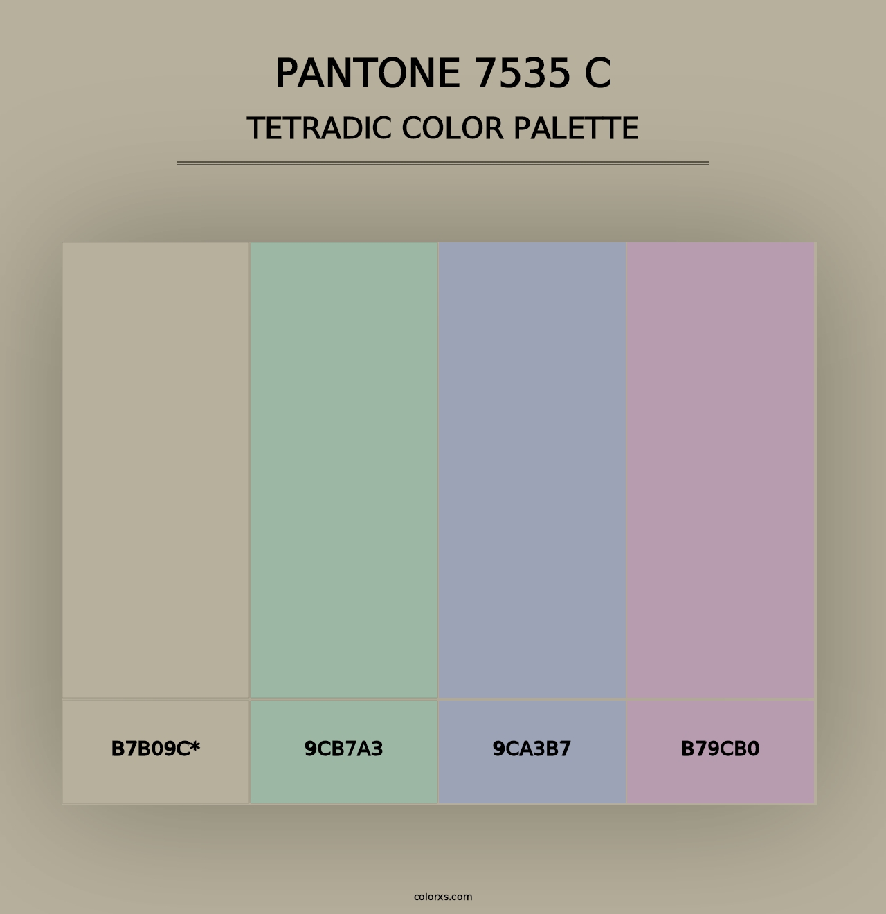 PANTONE 7535 C - Tetradic Color Palette