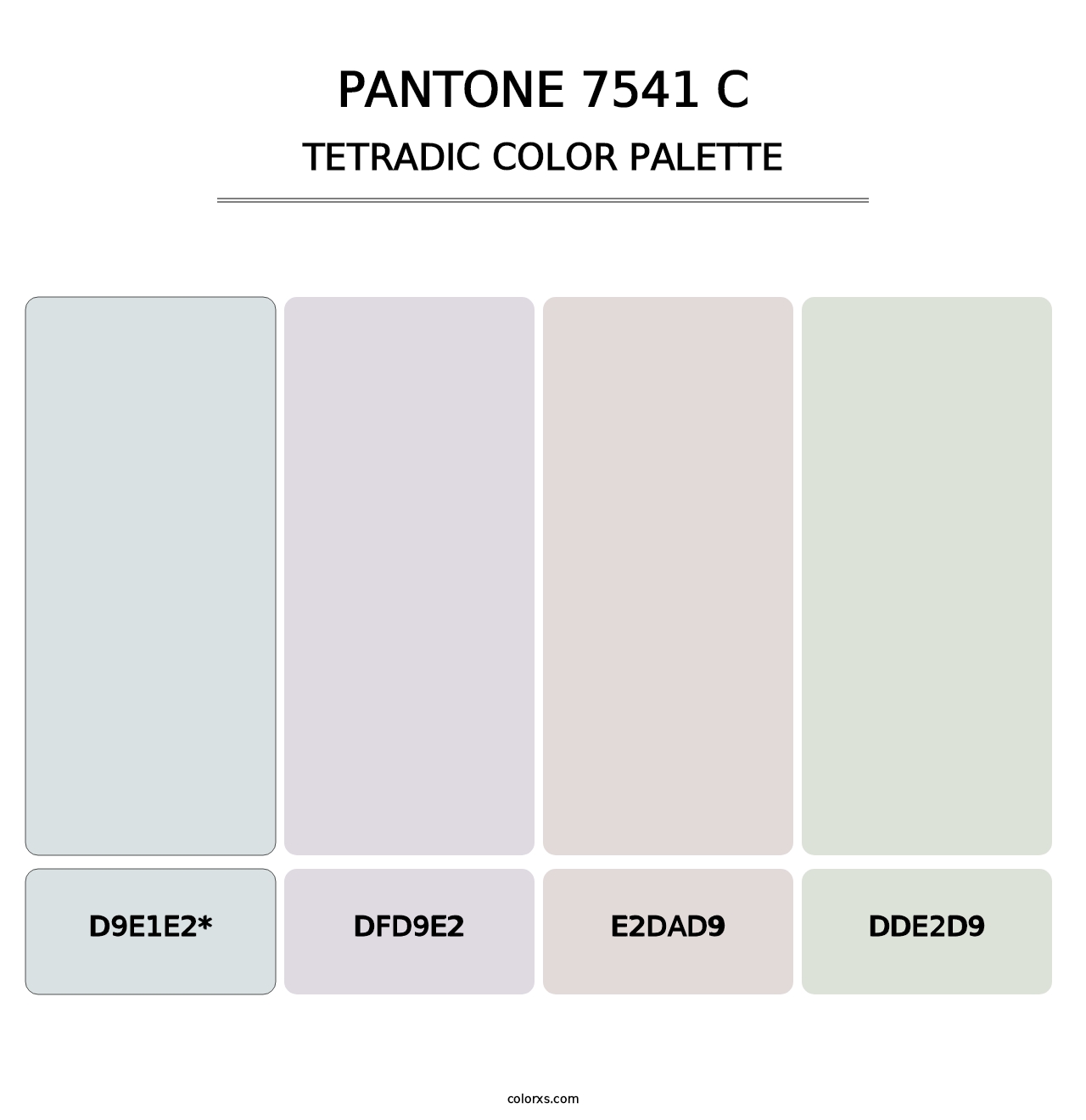 PANTONE 7541 C - Tetradic Color Palette