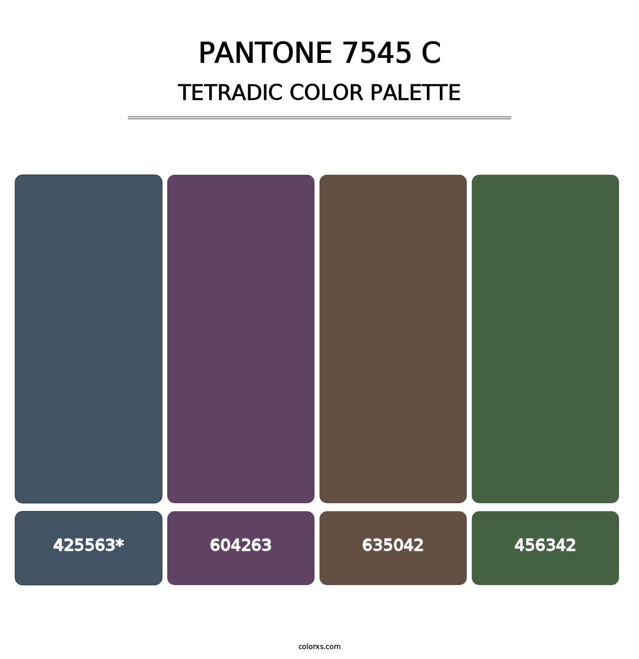 PANTONE 7545 C - Tetradic Color Palette