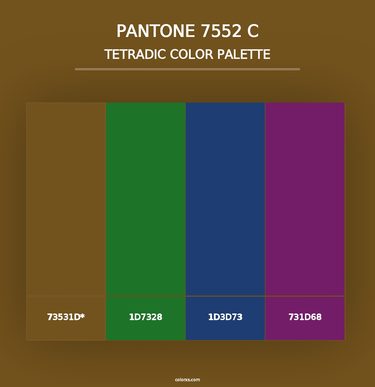 PANTONE 7552 C - Tetradic Color Palette